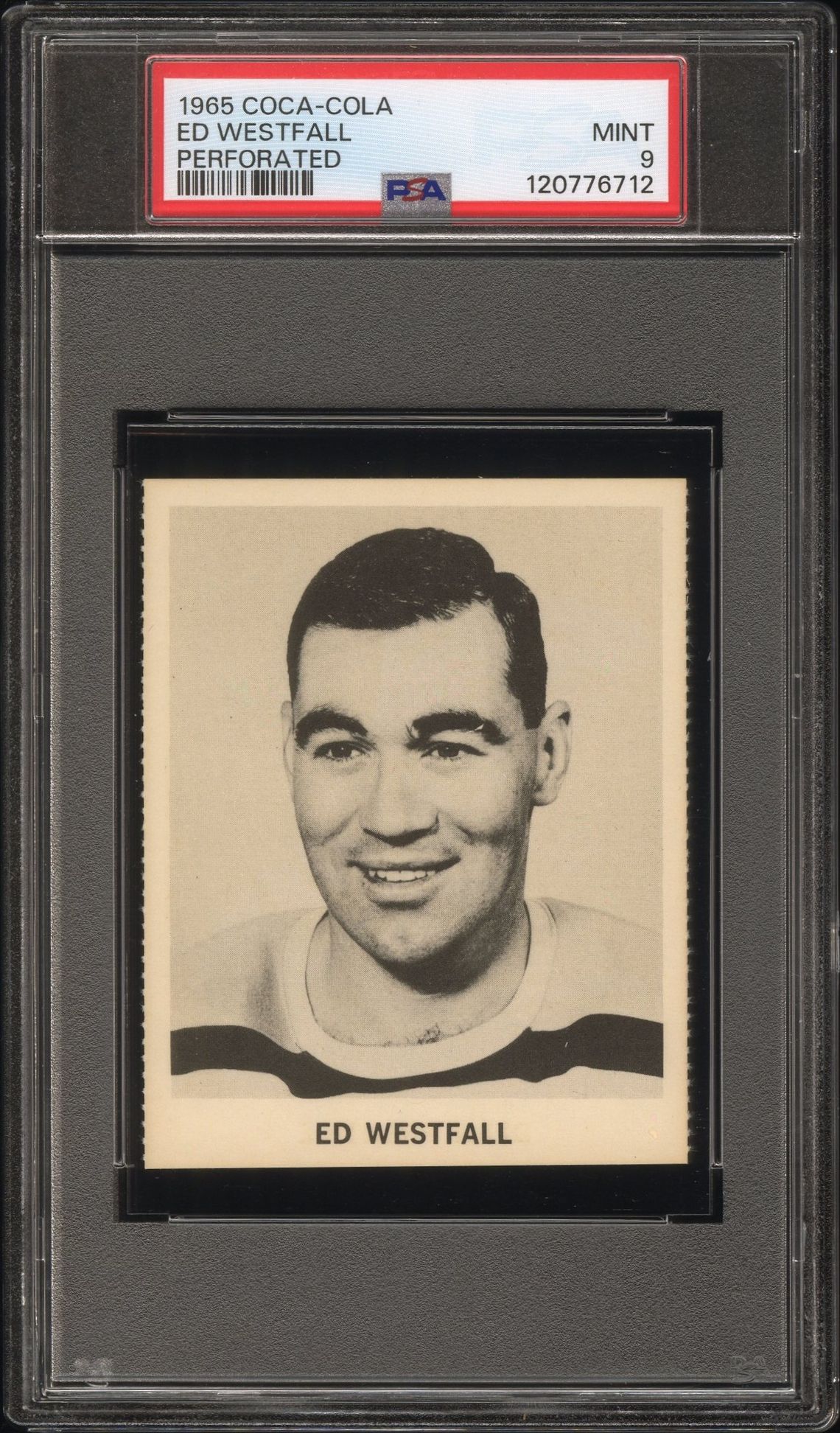 1965 Coca-Cola Ed Westfall (Perforated) Mint 9 front