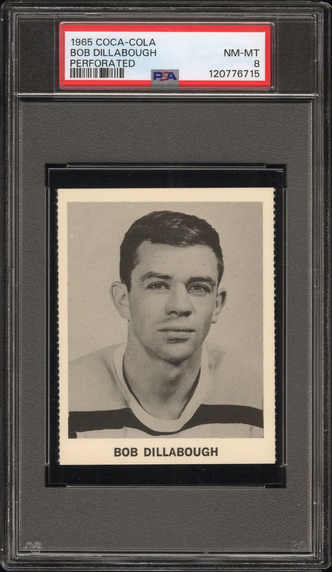 1965 Coca-Cola Bob Dillabough (Perforated) Nm-Mt 8 front