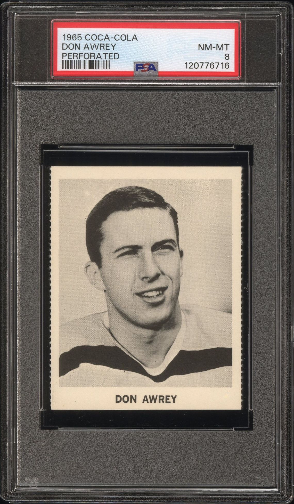 1965 Coca-Cola Don Awrey (Perforated) Nm-Mt 8 front