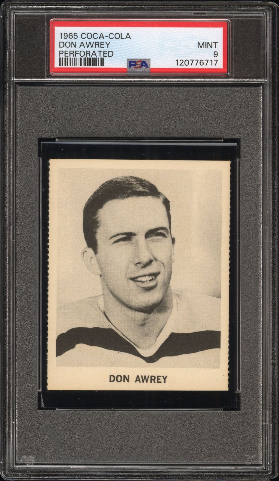 1965 Coca-Cola Don Awrey (Perforated) Mint 9 front