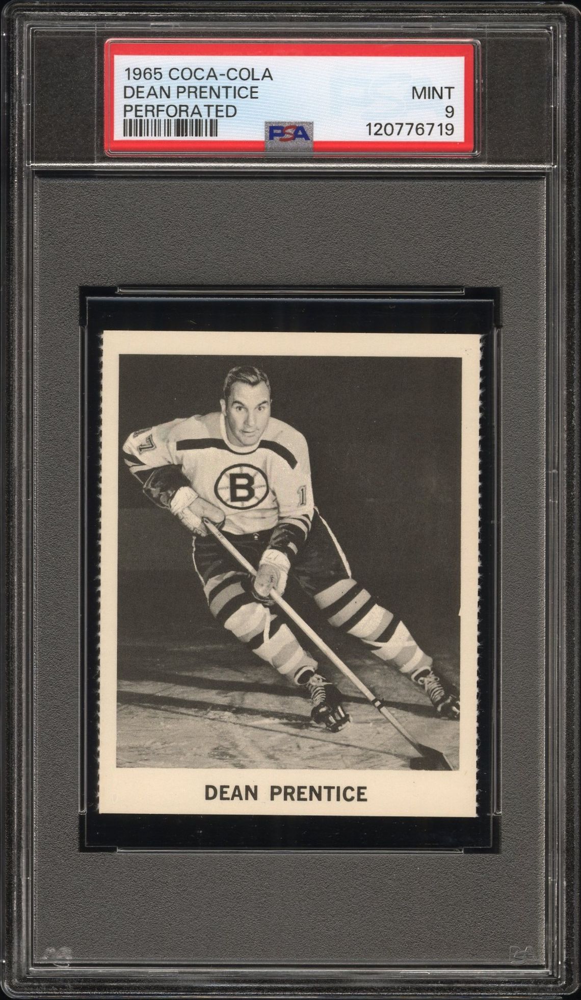 1965 Coca-Cola Dean Prentice (Perforated) Mint 9 front