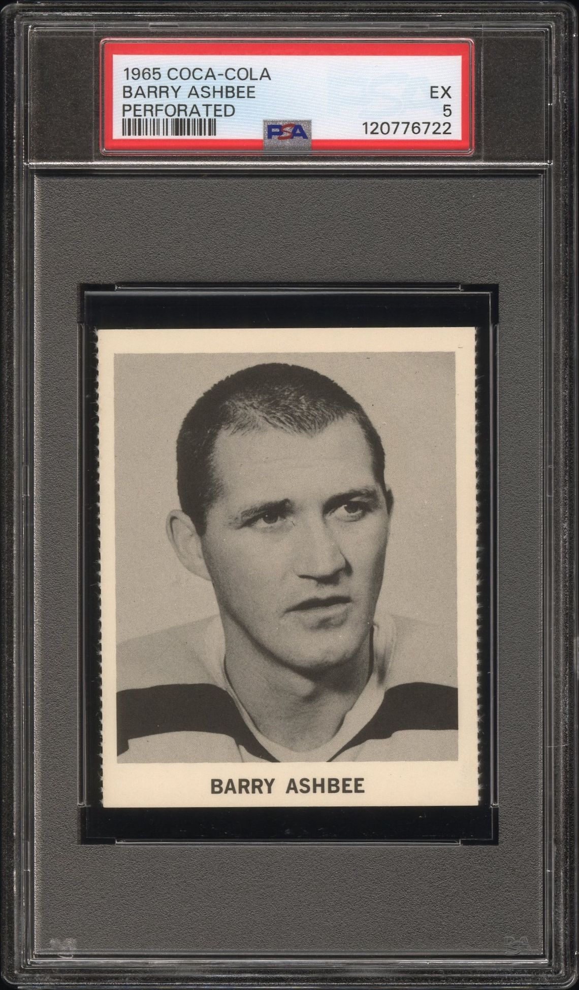 1965 Coca-Cola Barry Ashbee (Perforated) Ex 5 front