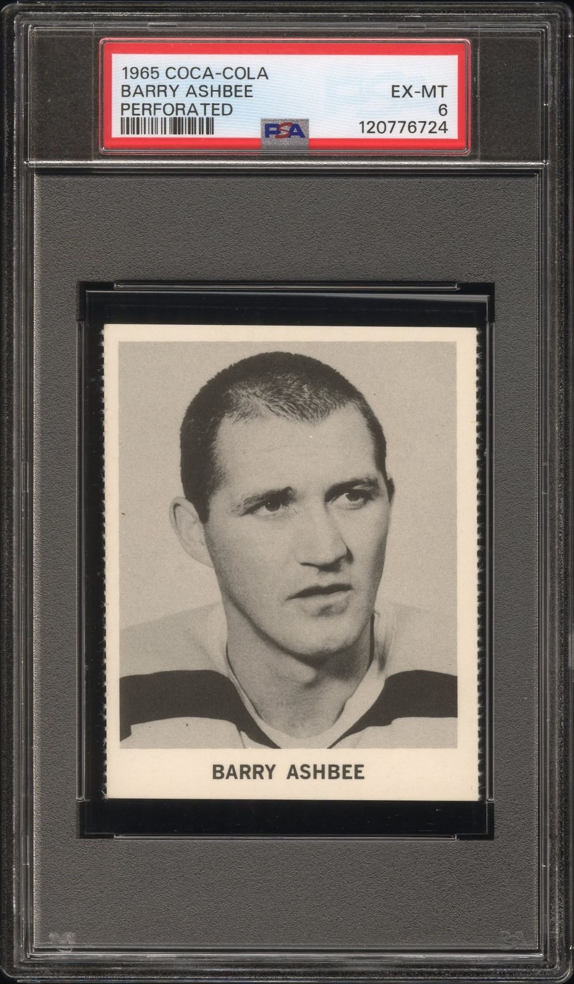 1965 Coca-Cola Barry Ashbee (Perforated) Ex-Mt 6 front