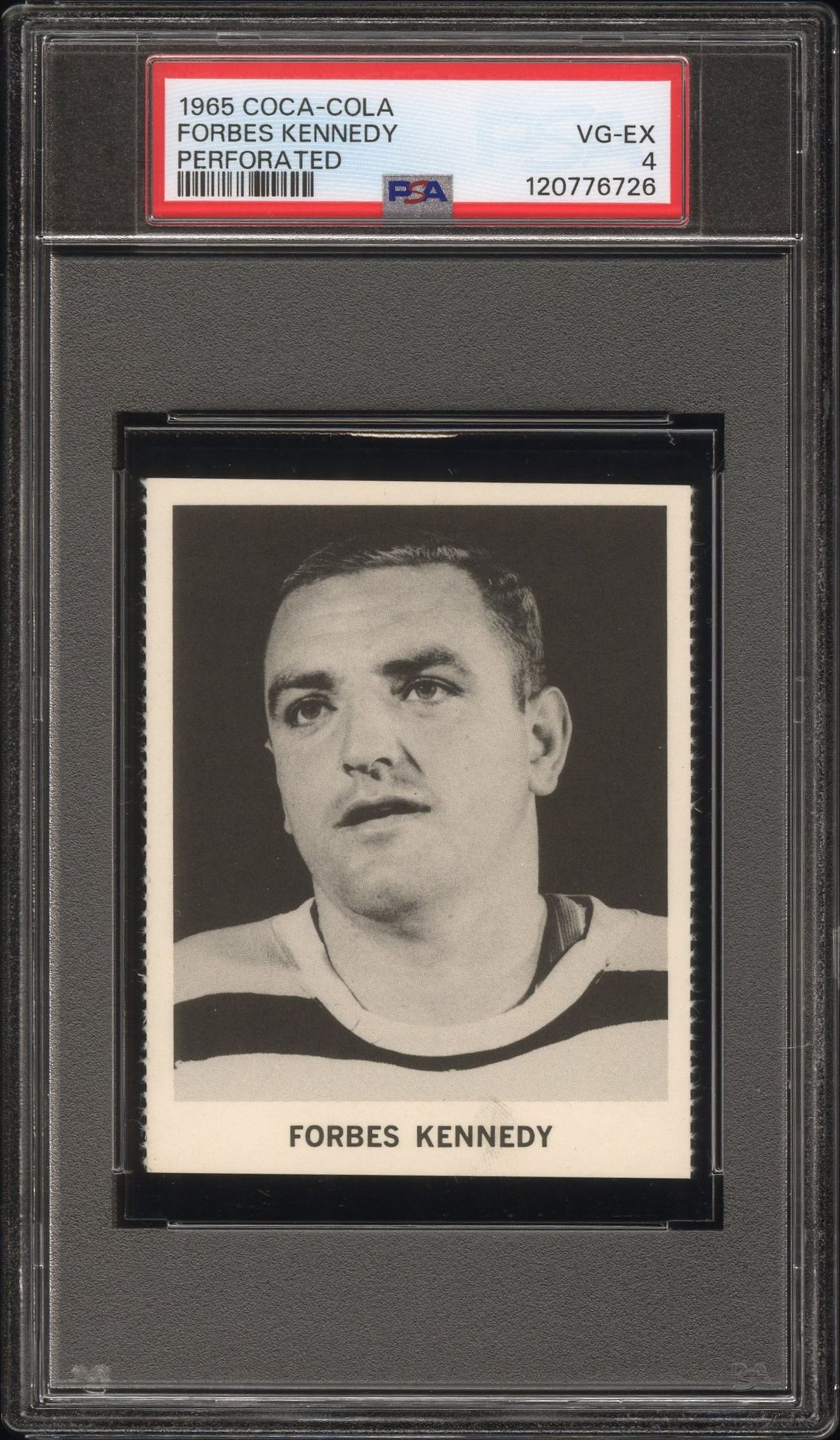 1965 Coca-Cola Forbes Kennedy (Perforated) Vg-Ex 4 front