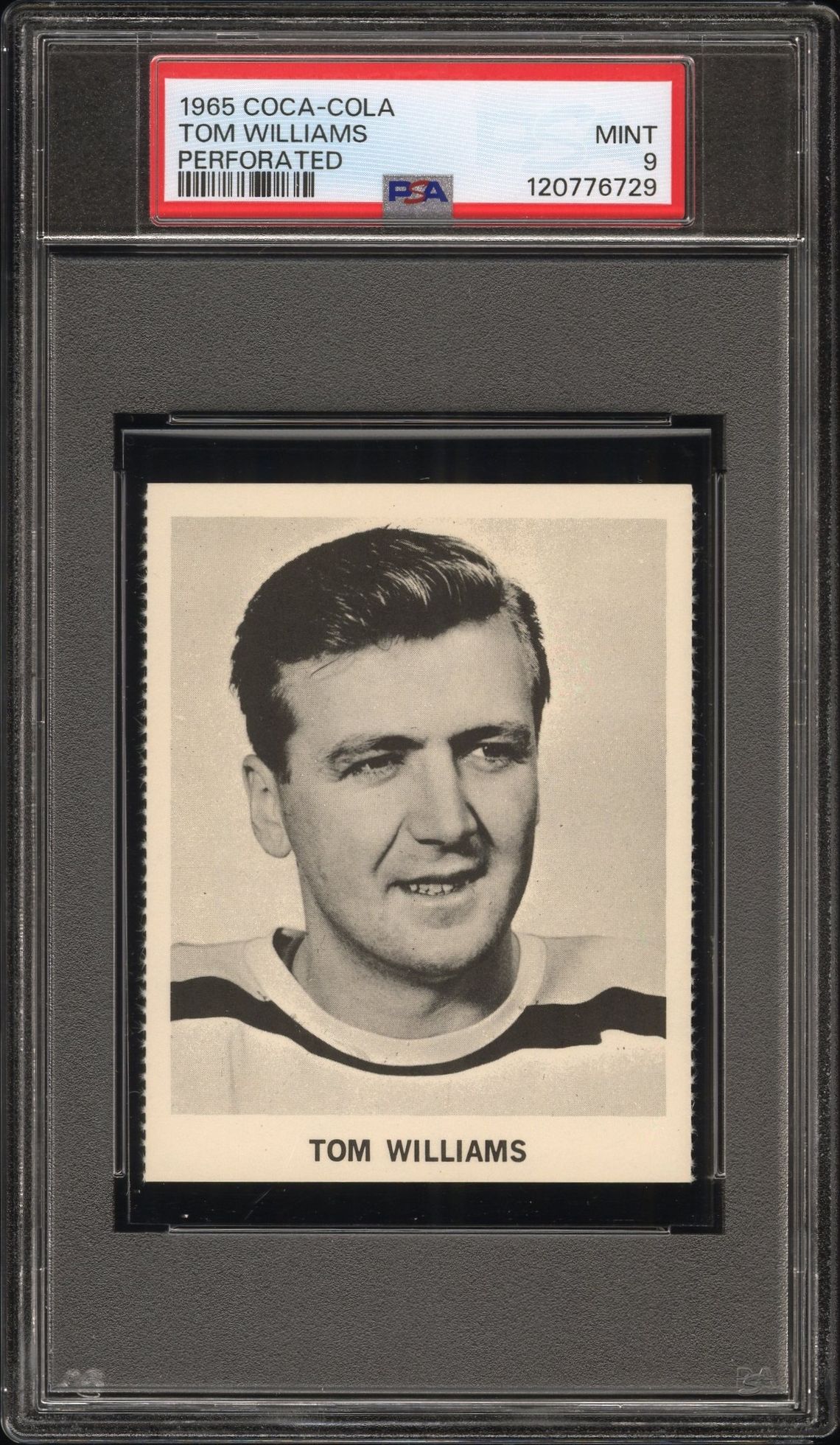 1965 Coca-Cola Tom Williams (Perforated) Mint 9 front