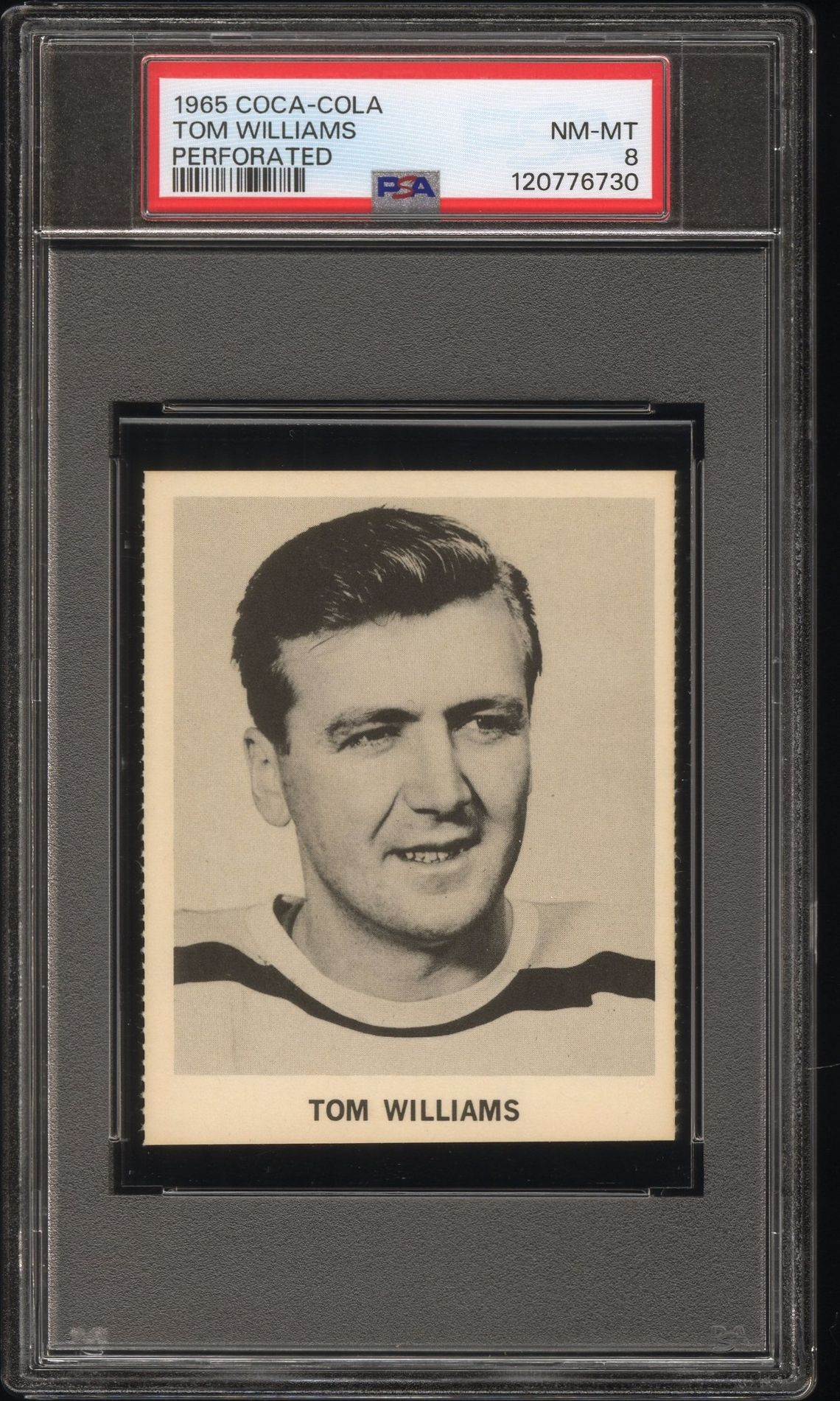 1965 Coca-Cola Tom Williams (Perforated) Nm-Mt 8 front