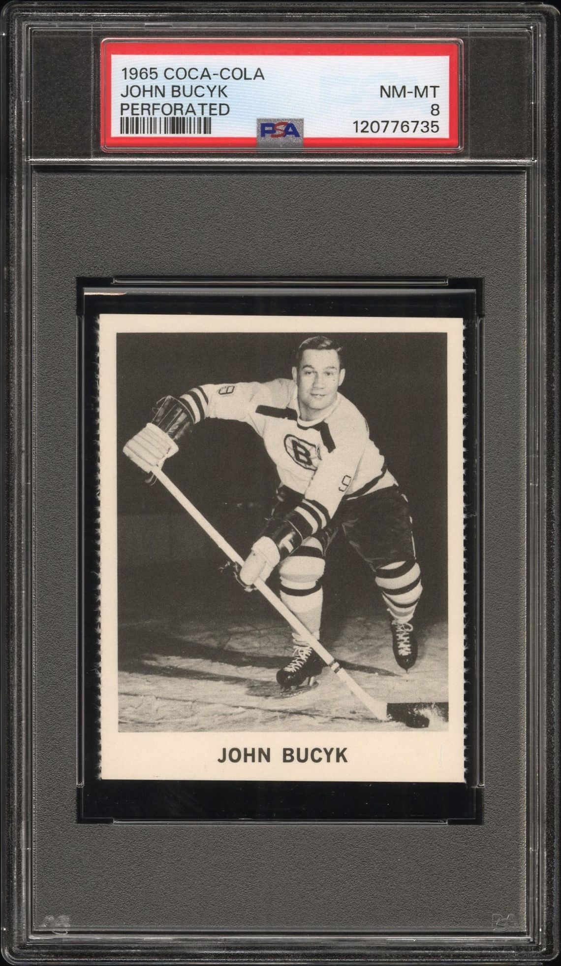 1965 Coca-Cola John Bucyk (Perforated) Nm-Mt 8 front