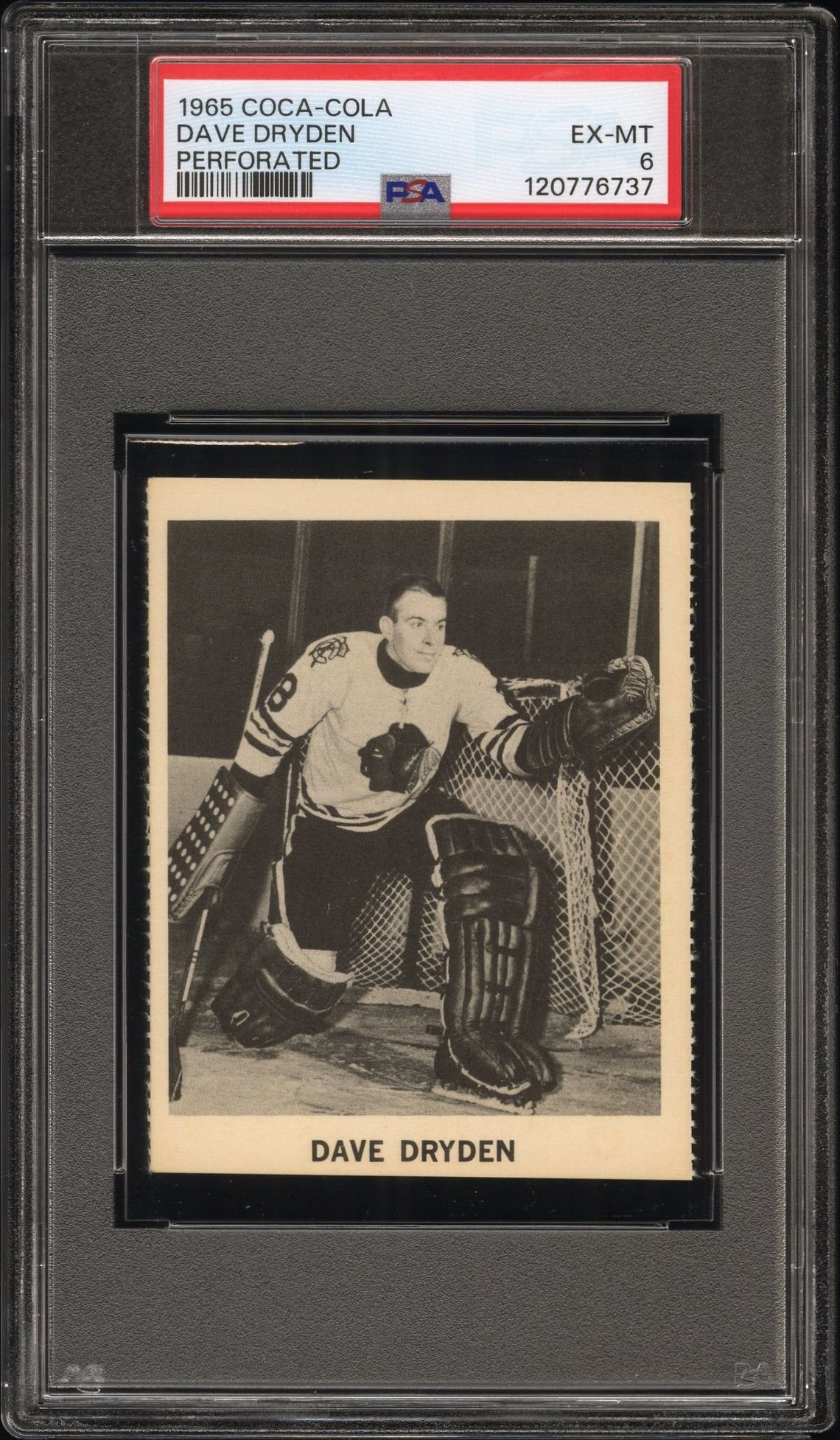 1965 Coca-Cola Dave Dryden (Perforated) Ex-Mt 6 front