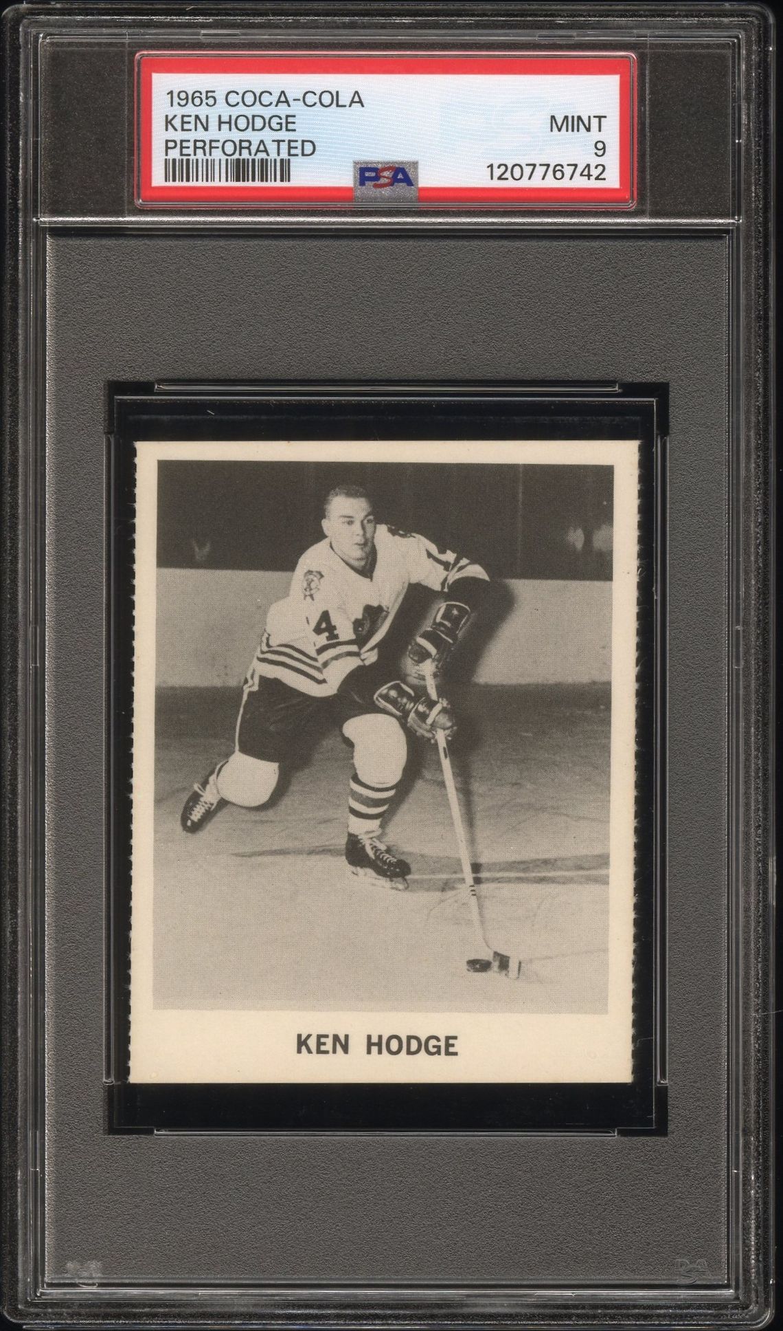 1965 Coca-Cola Ken Hodge (Perforated) Mint 9 front
