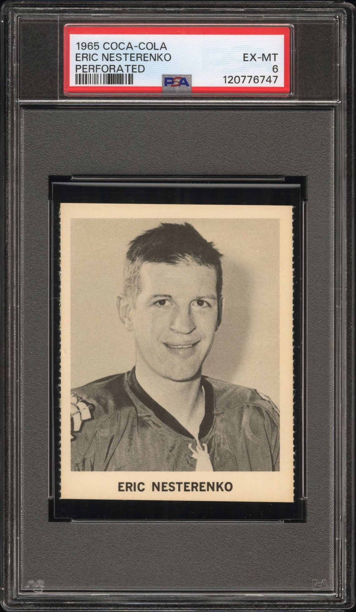 1965 Coca-Cola Eric Nesterenko (Perforated) Ex-Mt 6 front