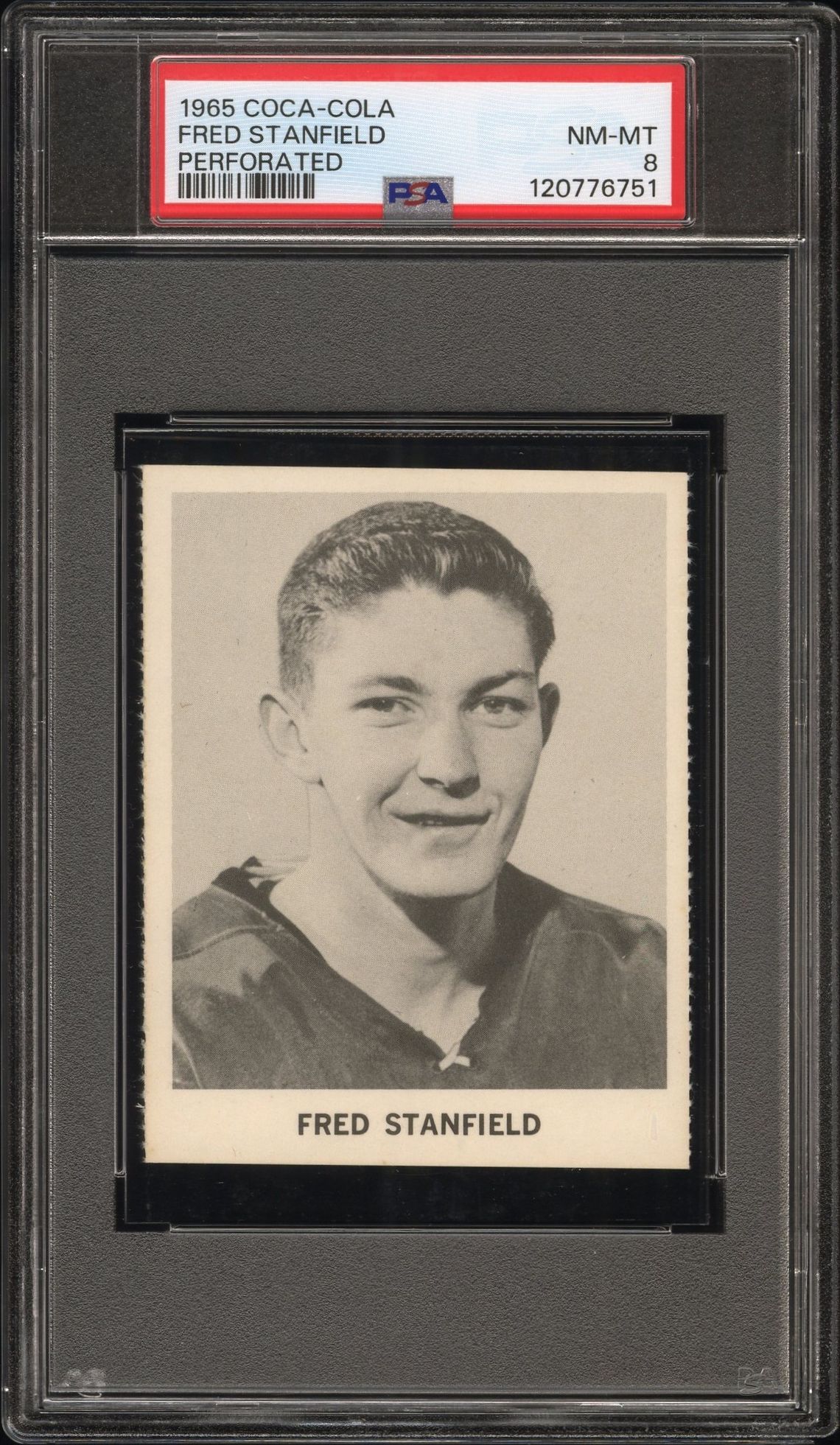 1965 Coca-Cola Fred Stanfield (Perforated) Nm-Mt 8 front