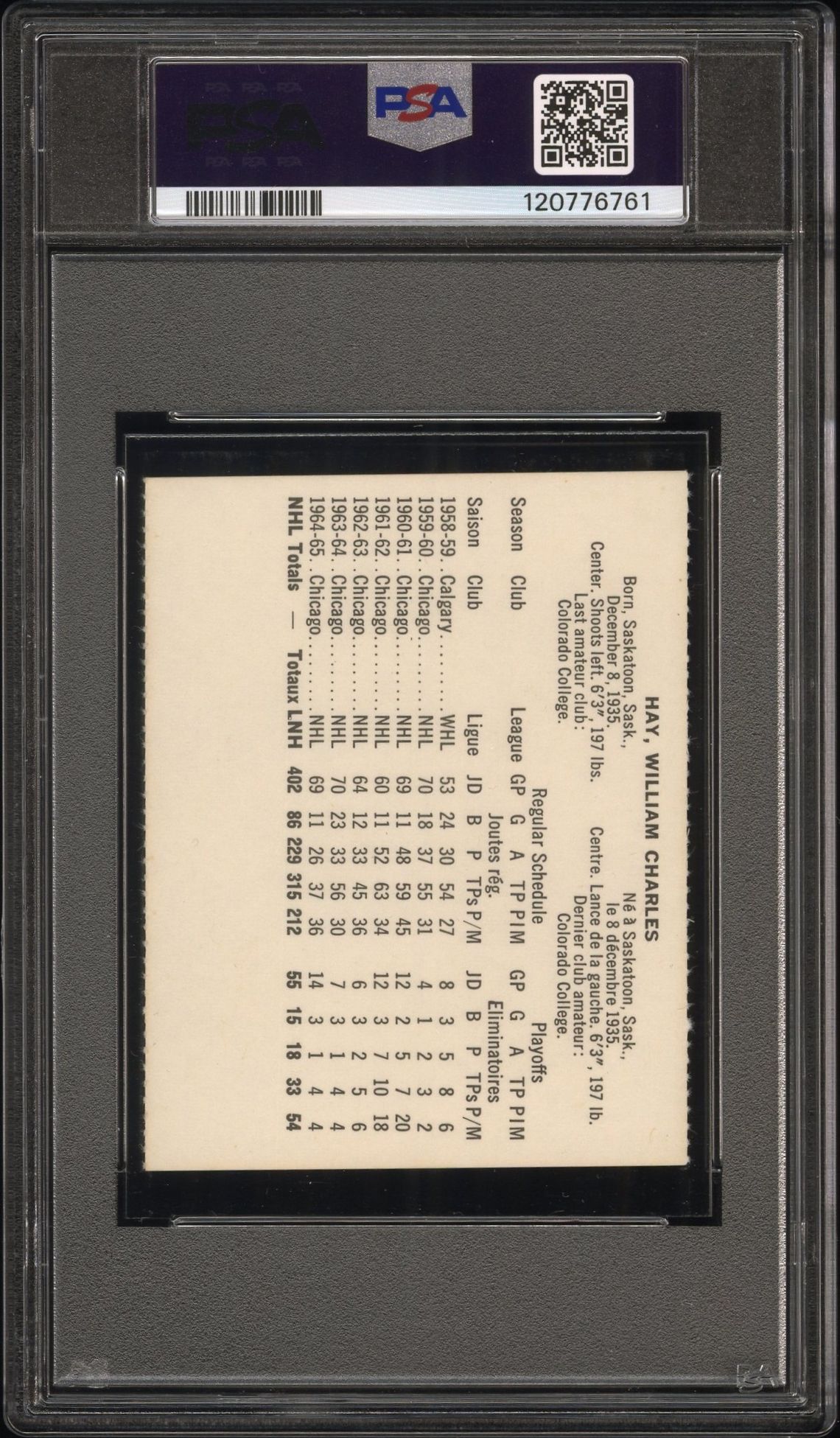 1965 Coca-Cola Bill Hay (Perforated) Nm-Mt 8 back