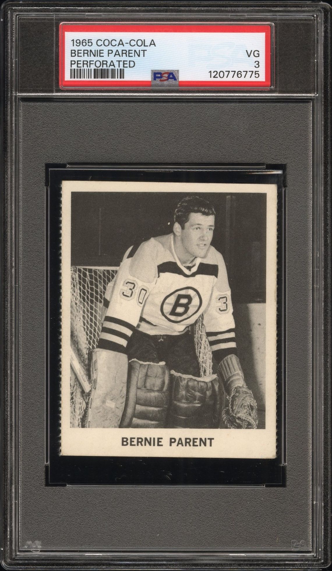 1965 Coca-Cola Bernie Parent (Perforated) Vg 3 front
