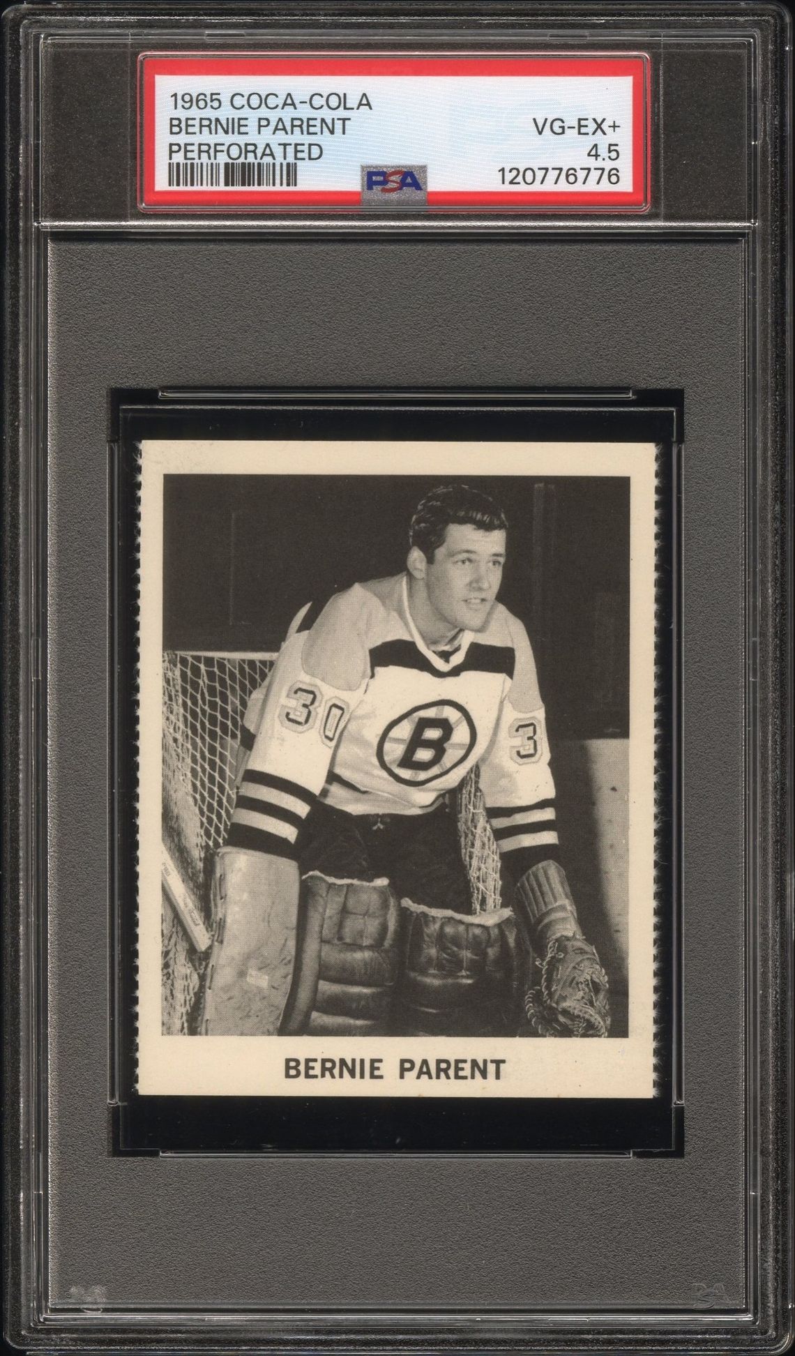 1965 Coca-Cola Bernie Parent (Perforated) Vg-Ex+ 4.5 front
