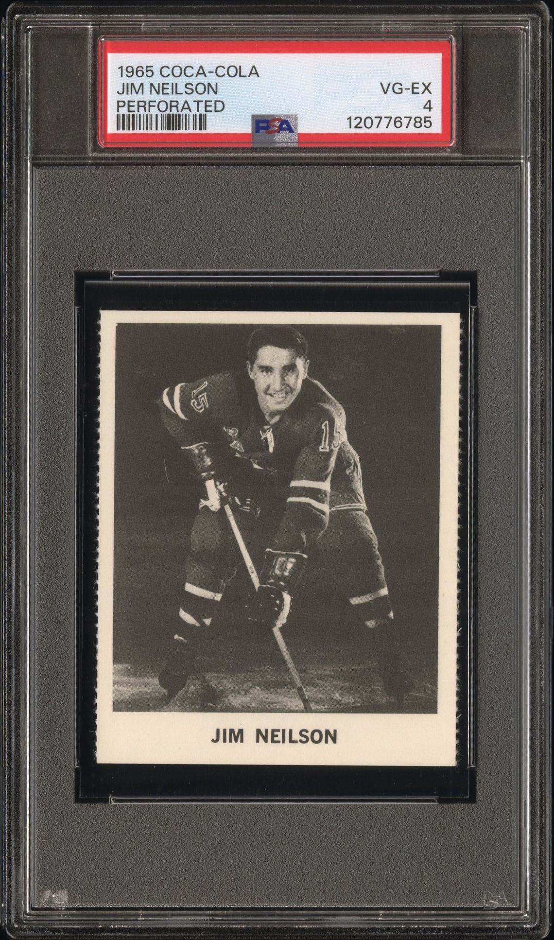 1965 Coca-Cola Jim Neilson (Perforated) Vg-Ex 4 front