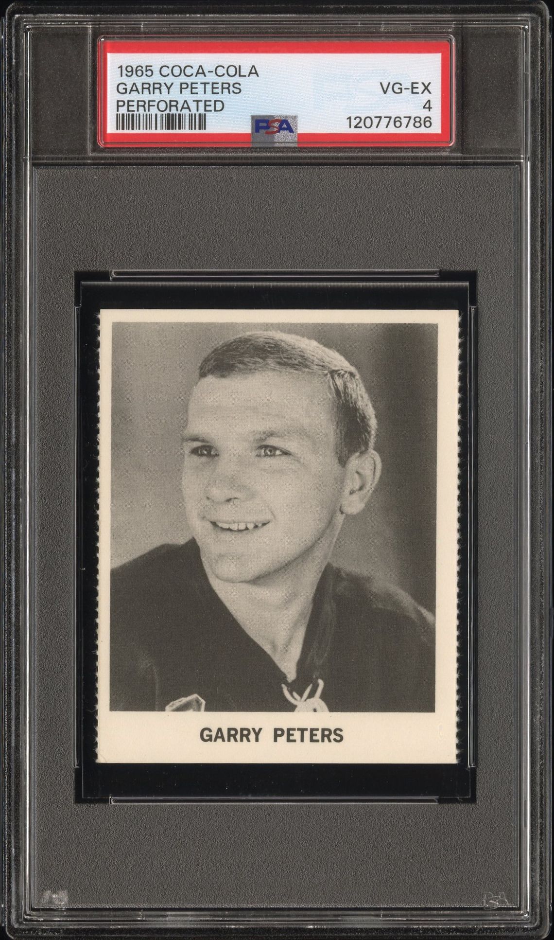 1965 Coca-Cola Garry Peters (Perforated) Vg-Ex 4 front