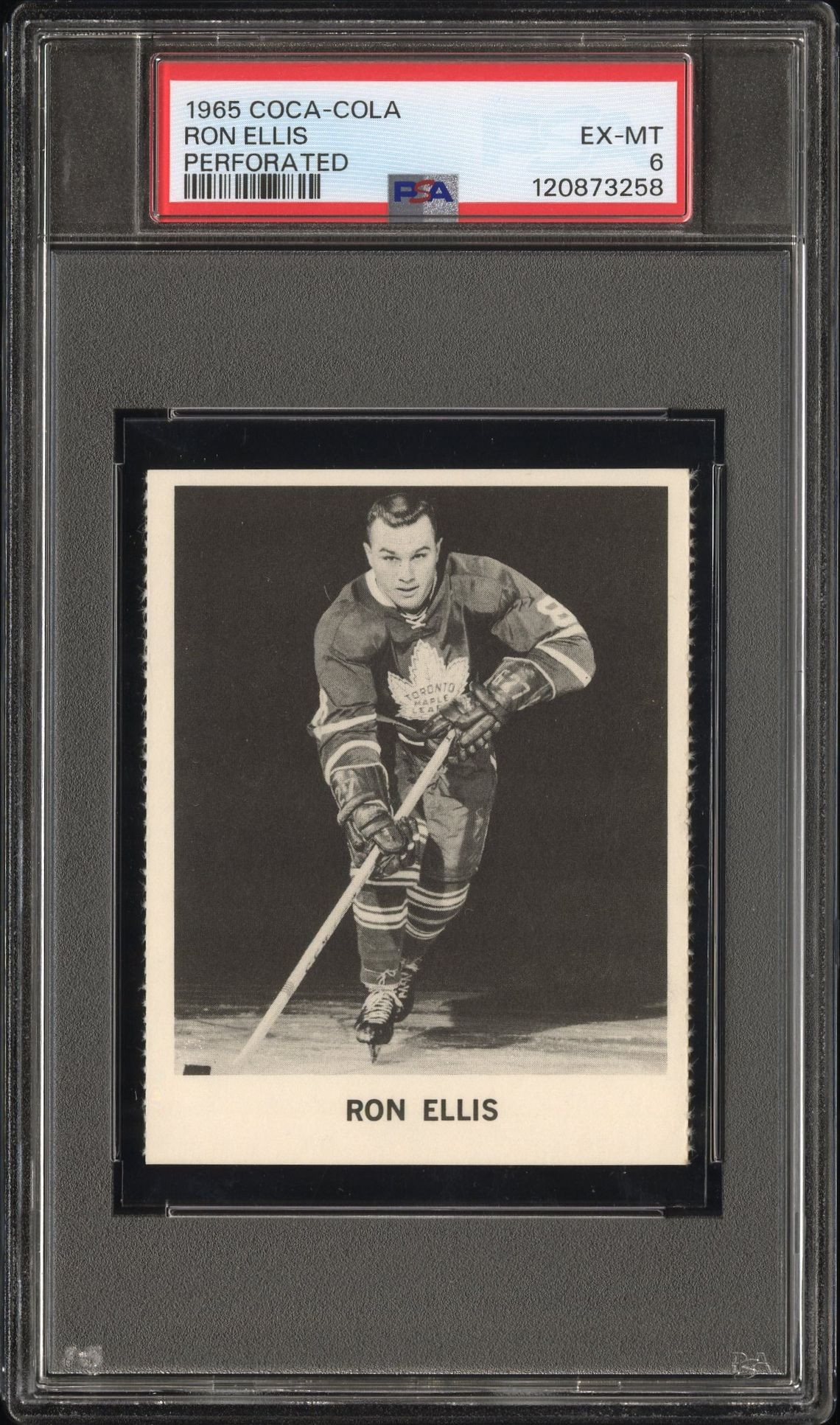 1965 Coca-Cola Ron Ellis (Perforated) Ex-Mt 6 front