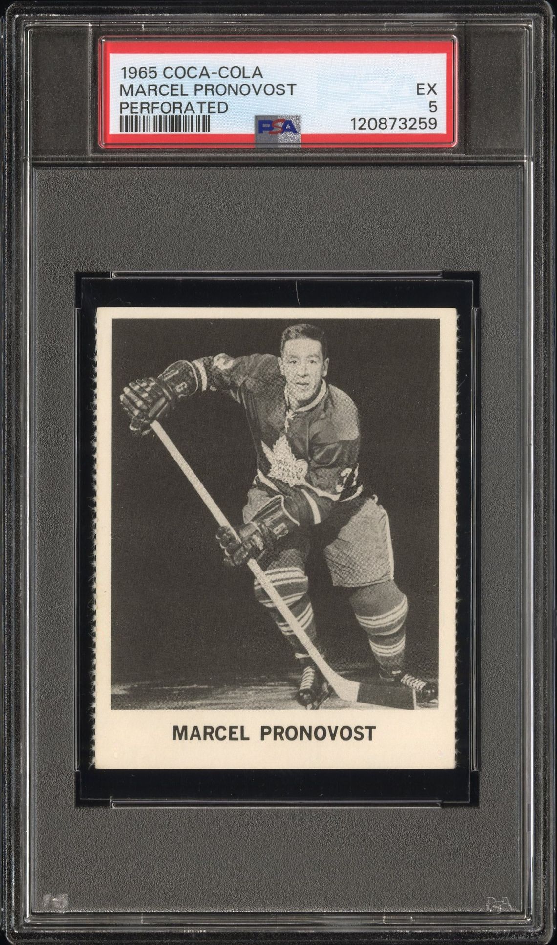 1965 Coca-Cola Marcel Pronovost (Perforated) Ex 5 front