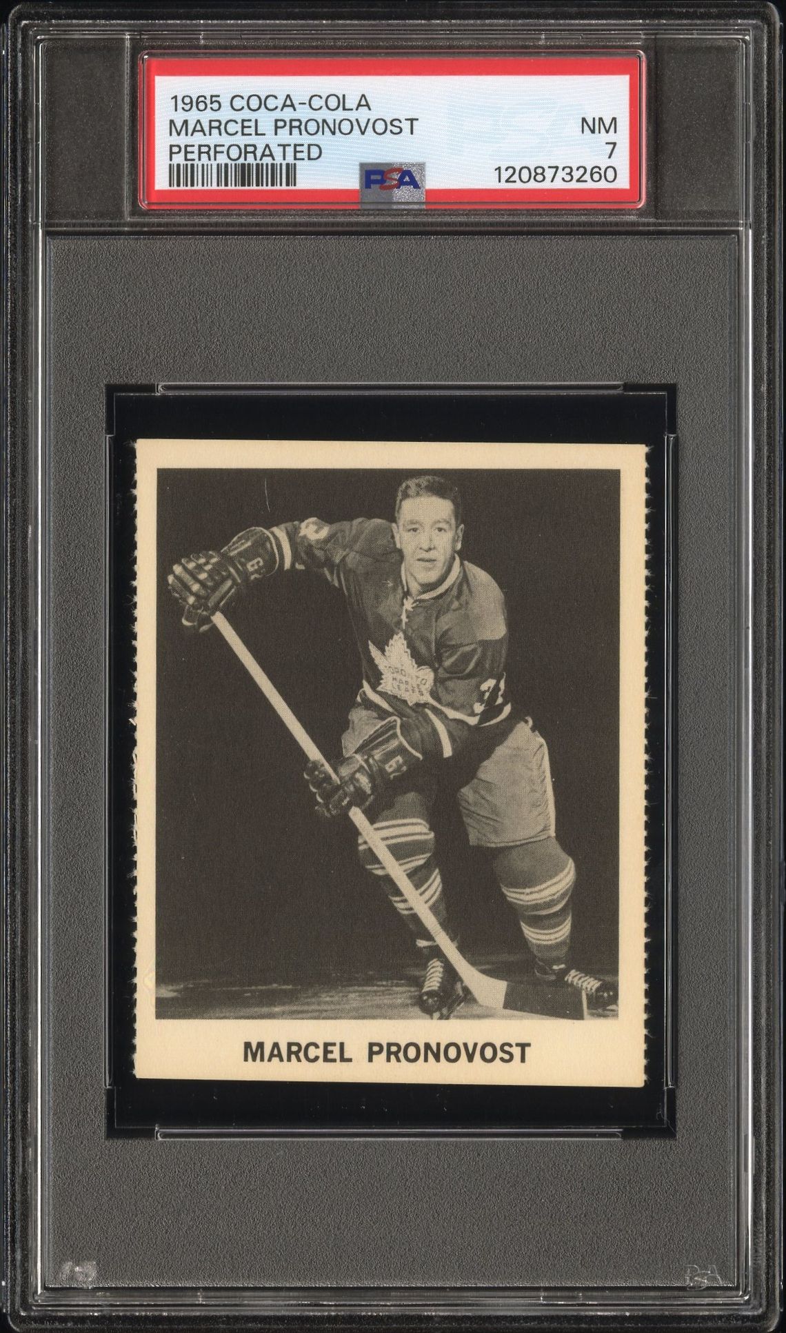 1965 Coca-Cola Marcel Pronovost (Perforated) Nm 7 front