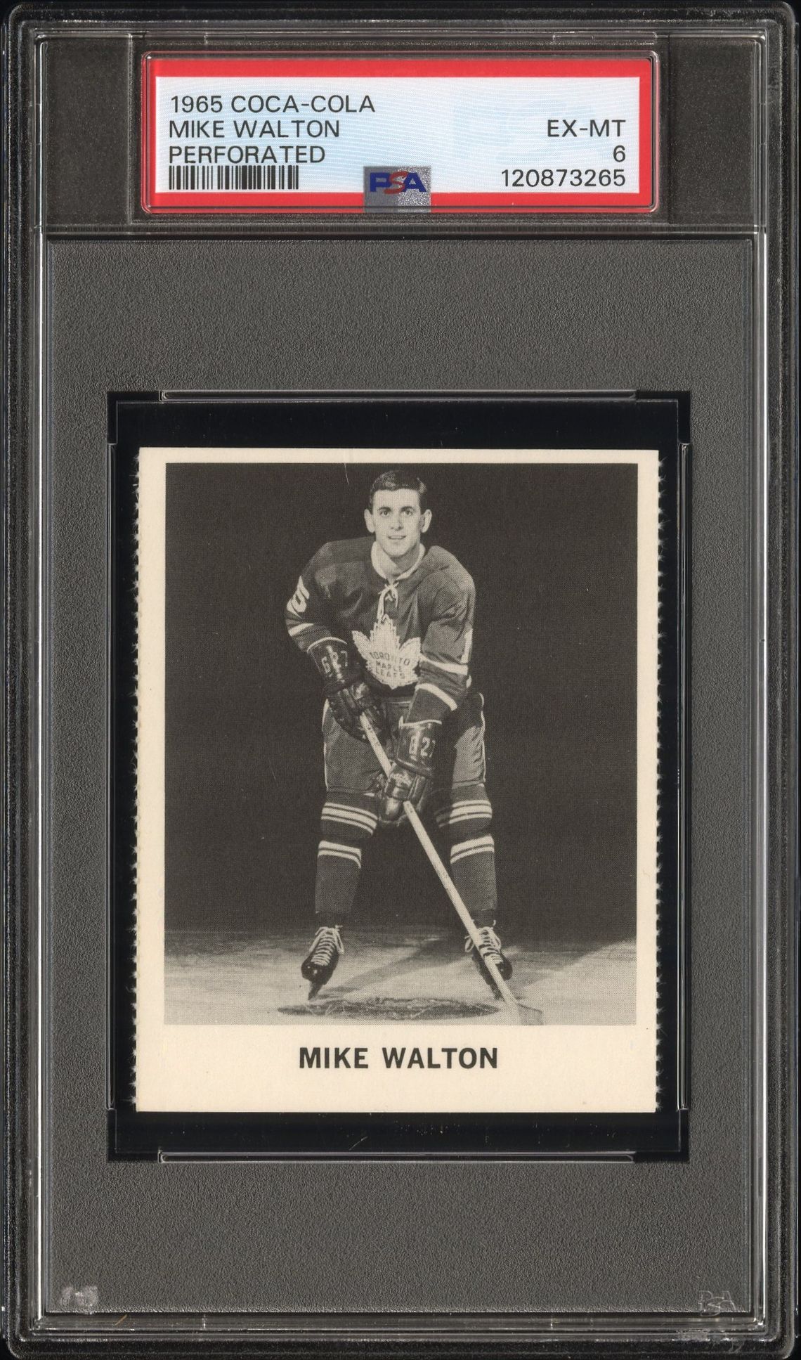 1965 Coca-Cola Mike Walton (Perforated) Ex-Mt 6 front