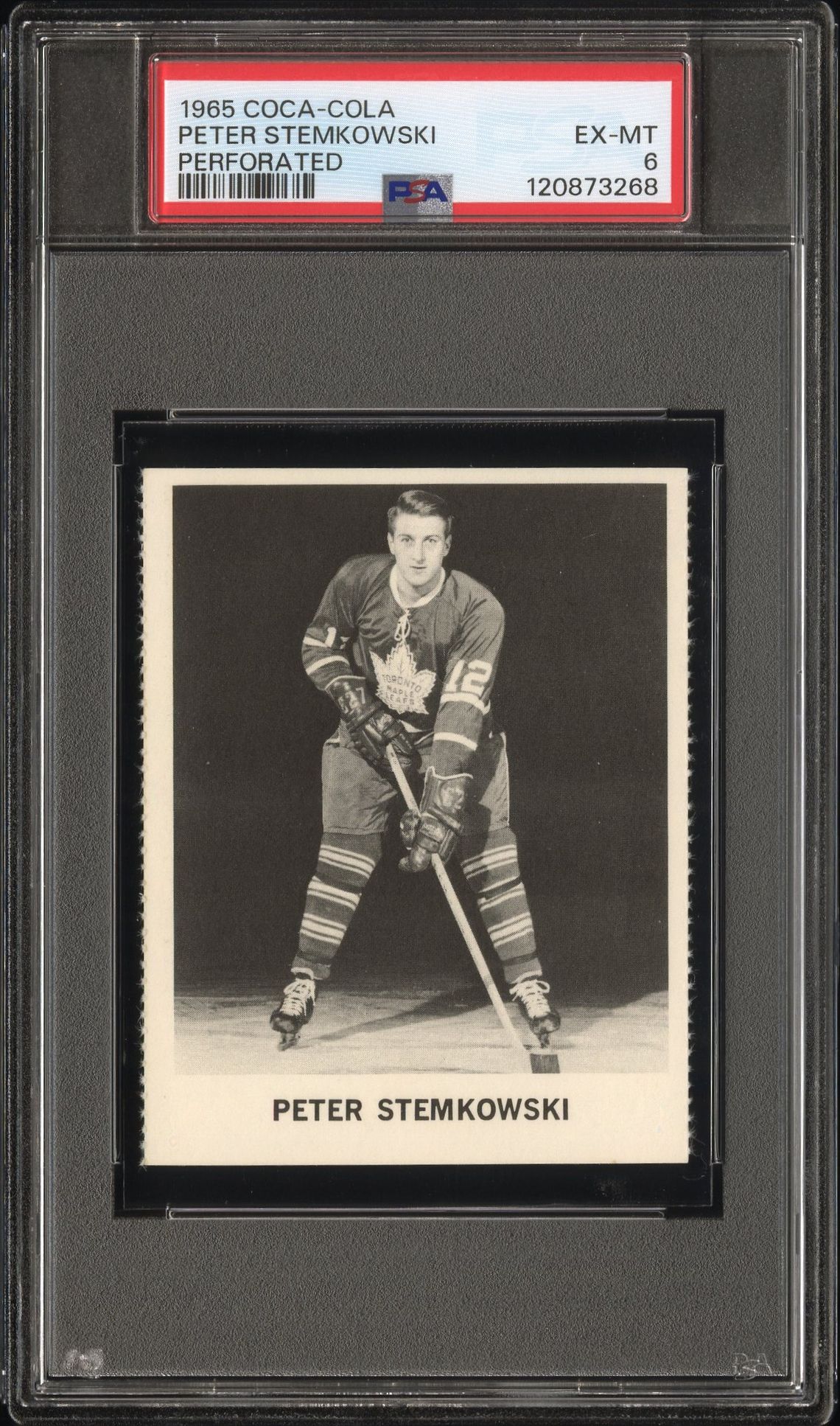 1965 Coca-Cola Peter Stemkowski (Perforated) Ex-Mt 6 front