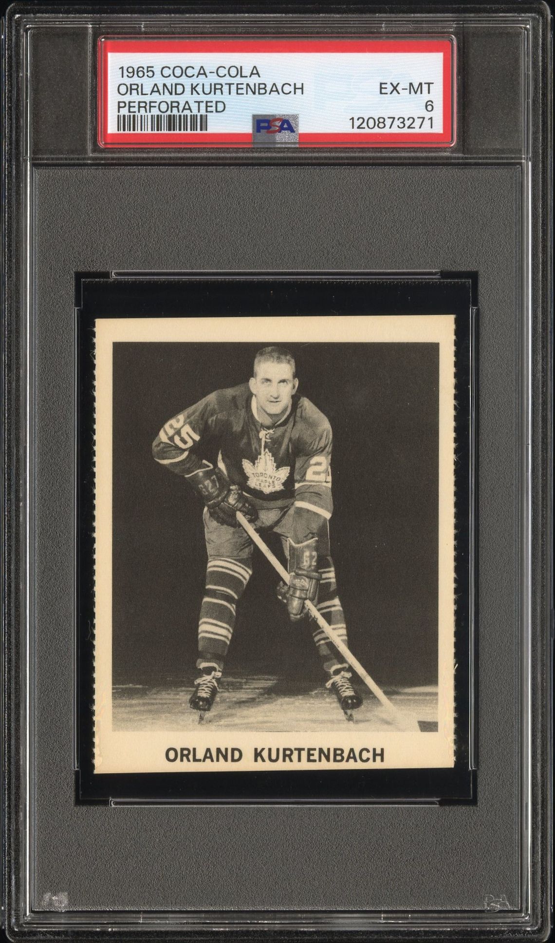 1965 Coca-Cola Orland Kurtenbach (Perforated) Ex-Mt 6 front