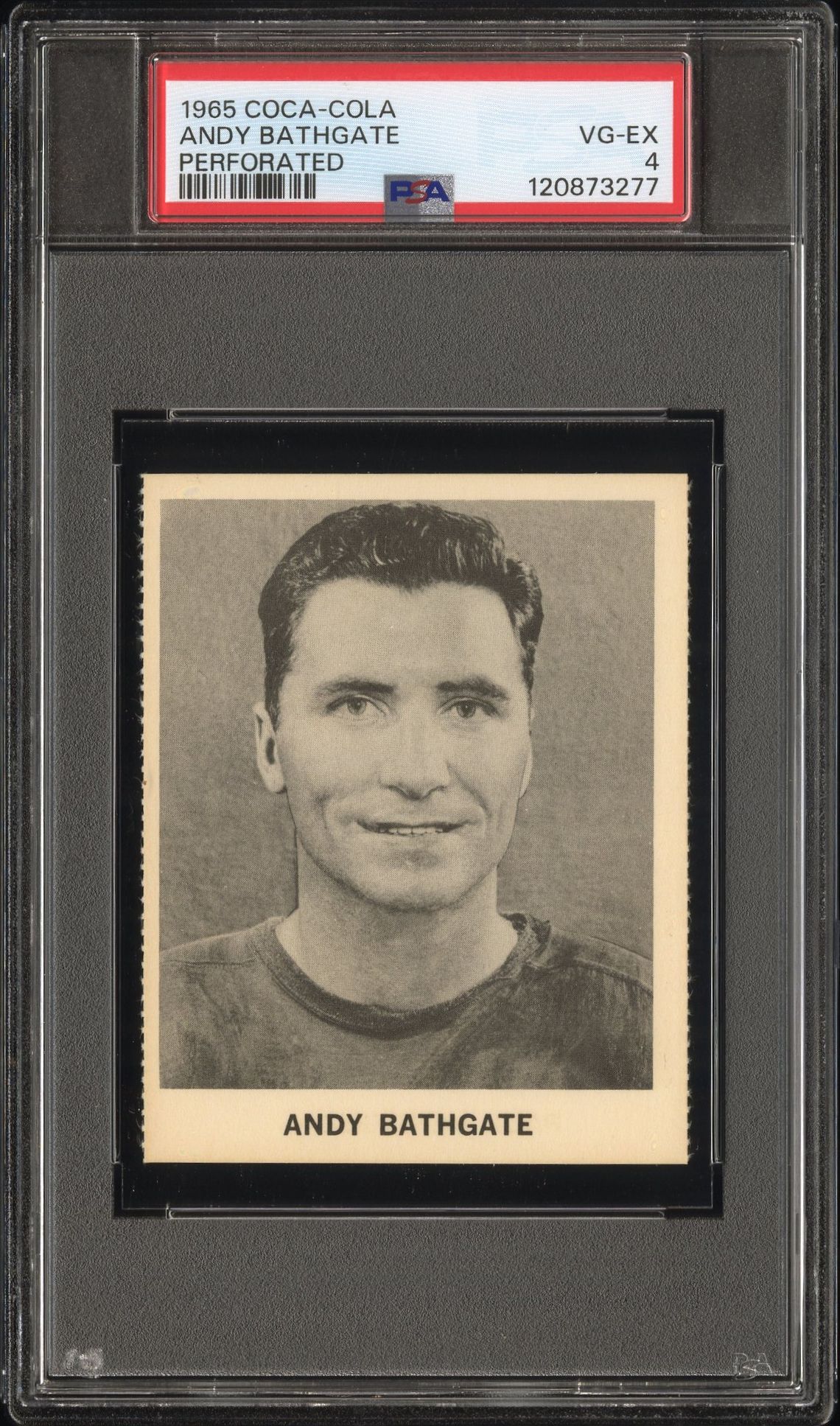 1965 Coca-Cola Andy Bathgate (Perforated) Vg-Ex 4 front