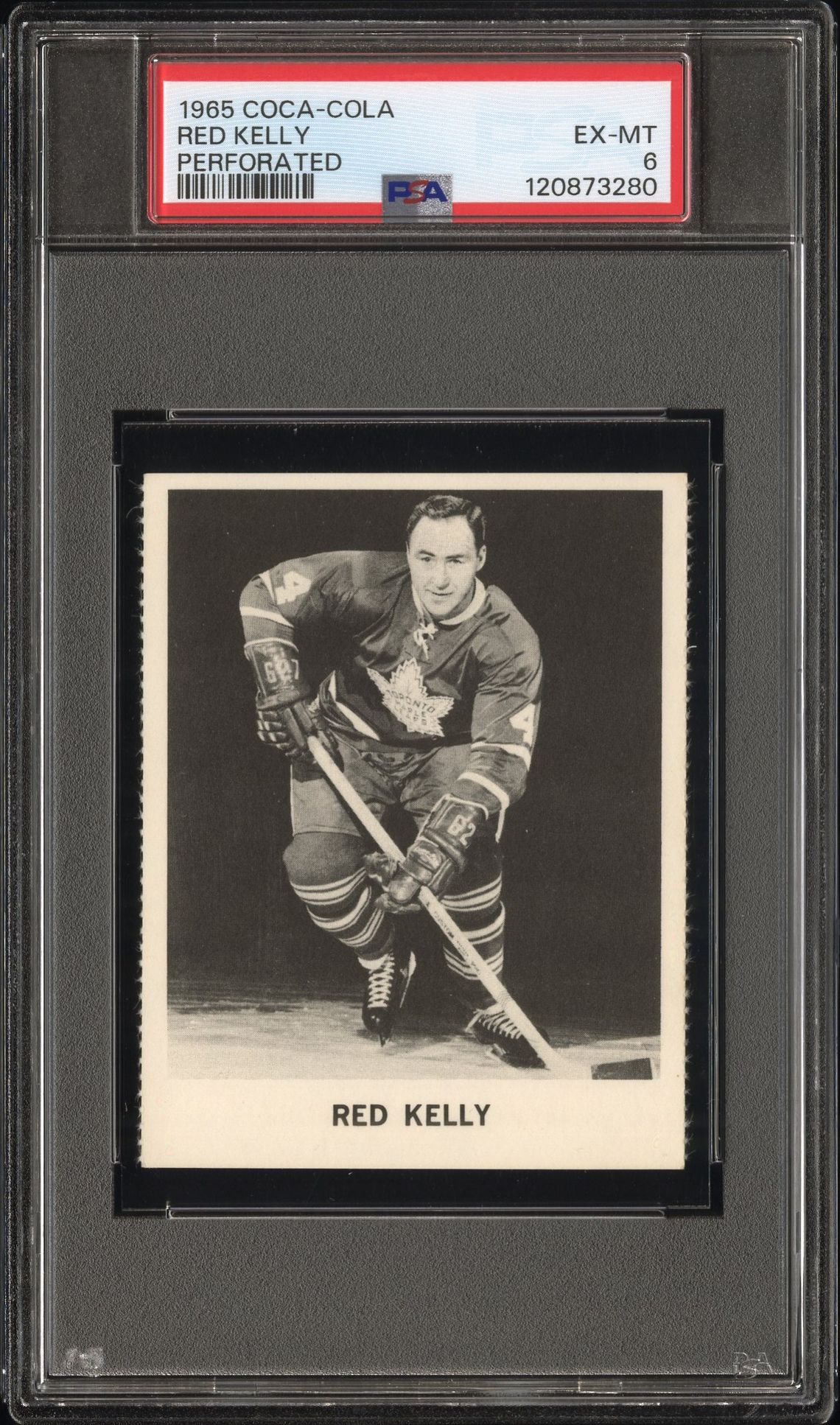 1965 Coca-Cola Red Kelly (Perforated) Ex-Mt 6 front