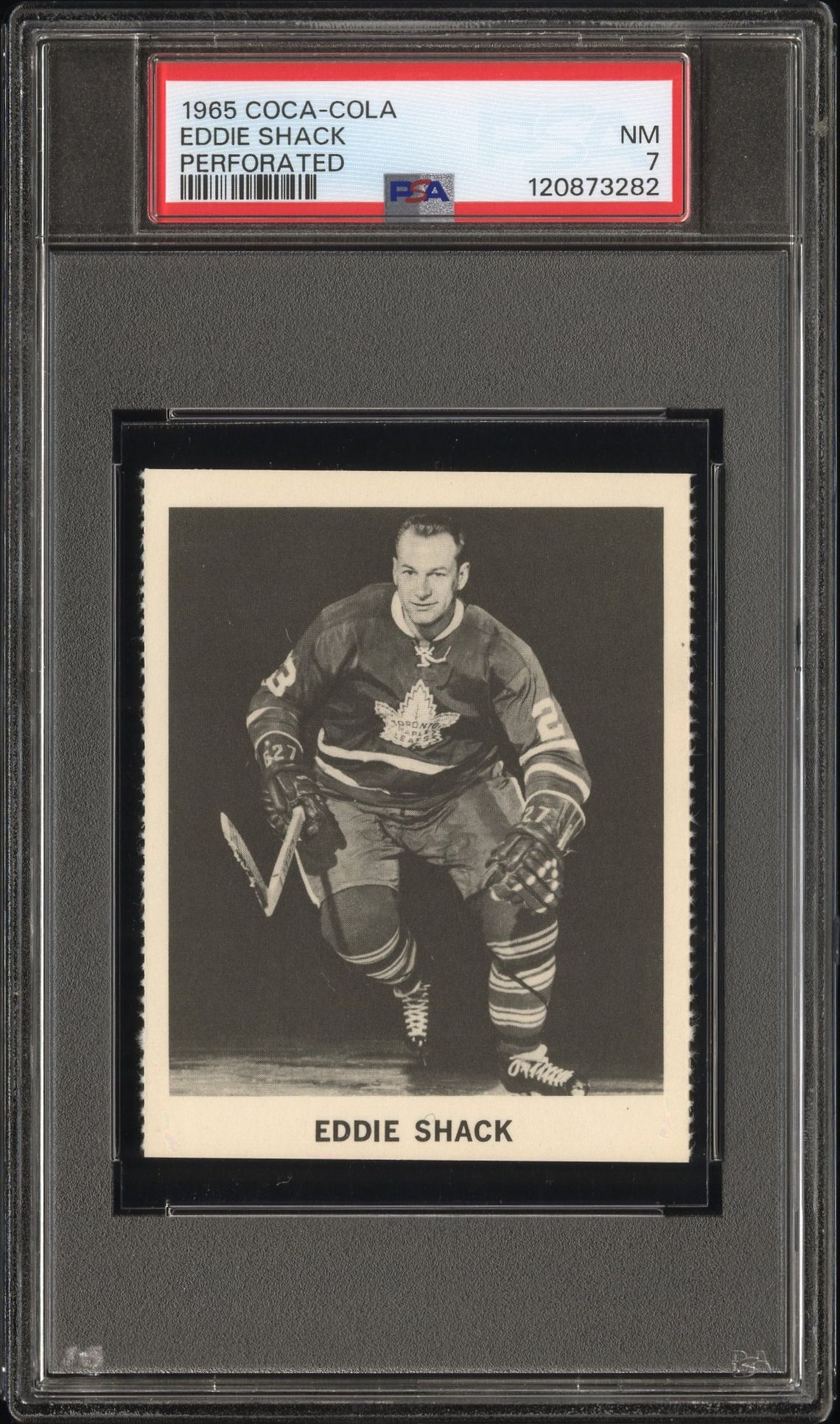 1965 Coca-Cola Eddie Shack (Perforated) Nm 7 front
