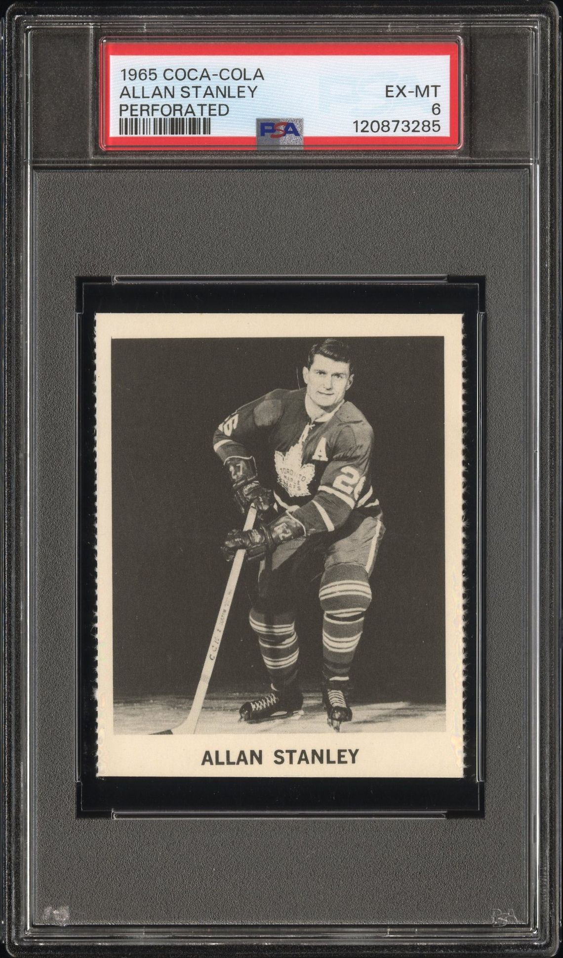 1965 Coca-Cola Allan Stanley (Perforated) Ex-Mt 6 front