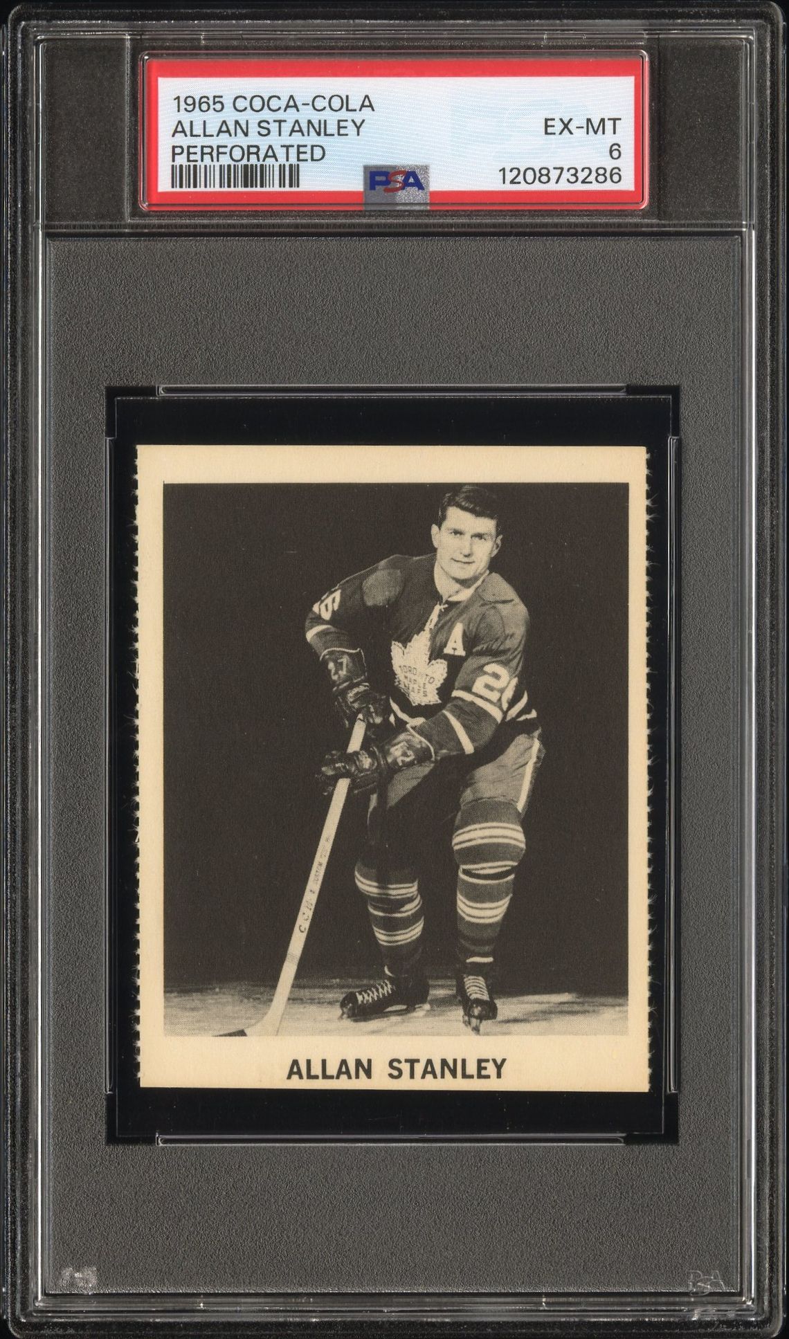 1965 Coca-Cola Allan Stanley (Perforated) Ex-Mt 6 front