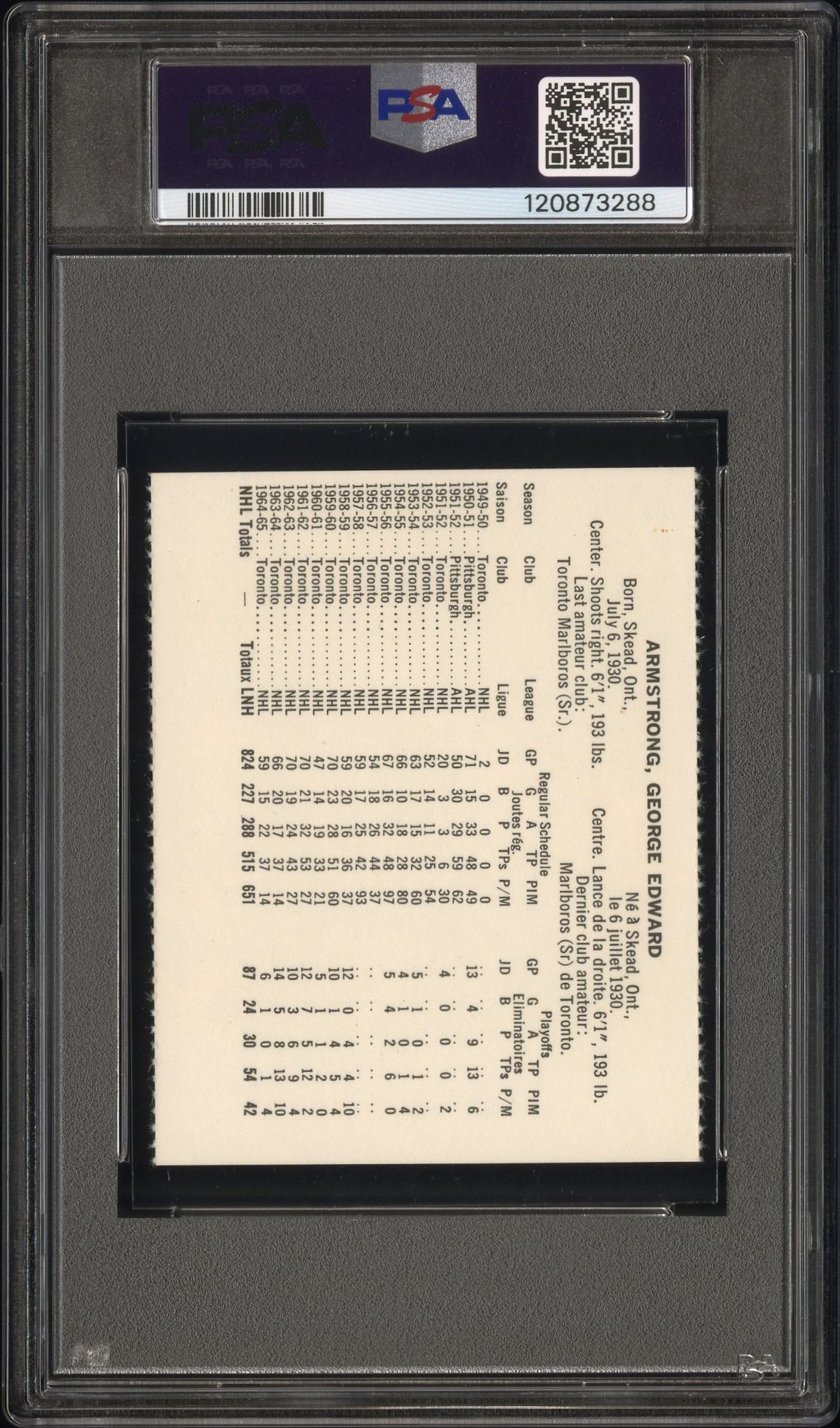 1965 Coca-Cola George Armstrong (Perforated) Ex-Mt 6 back