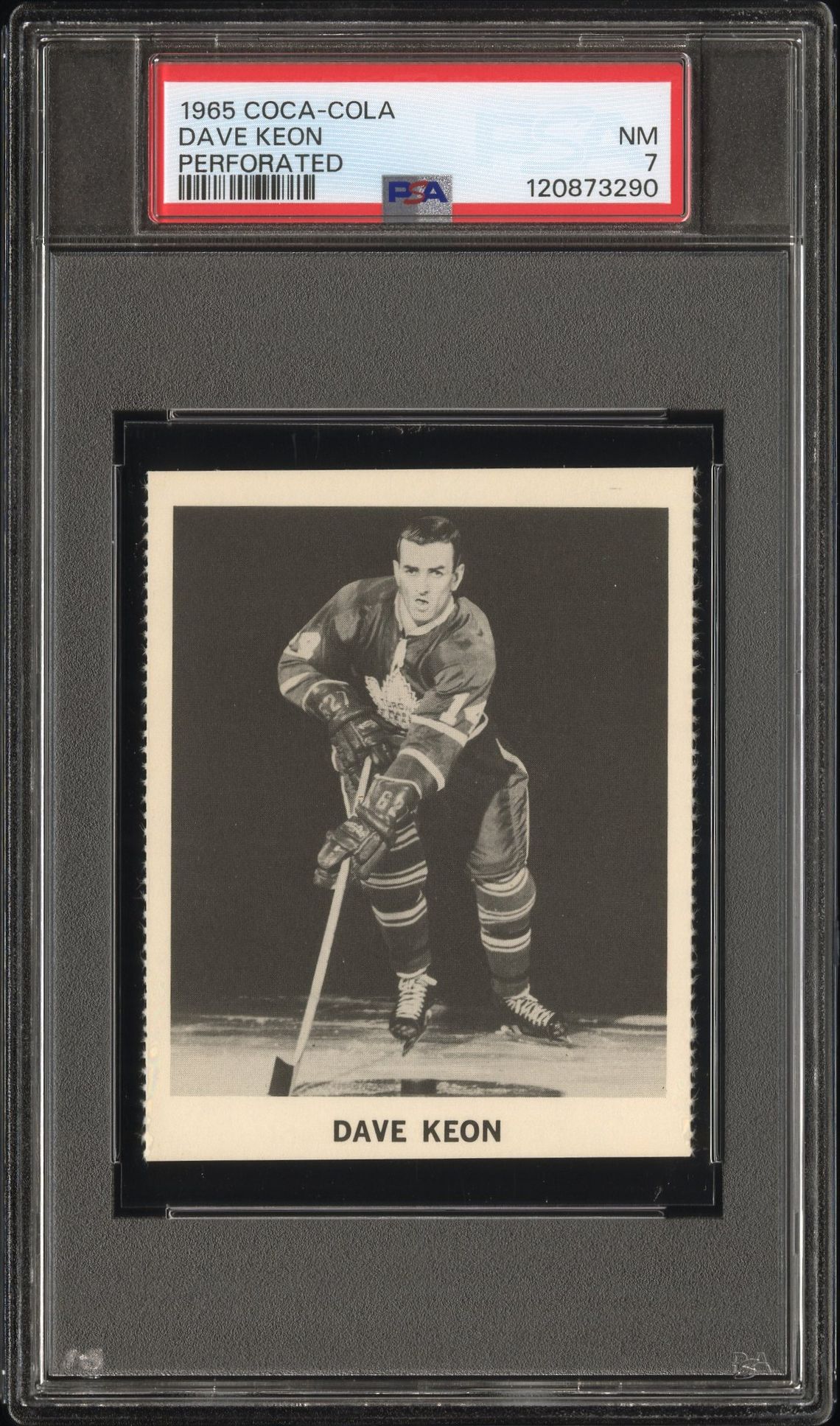 1965 Coca-Cola Dave Keon (Perforated) Nm 7 front