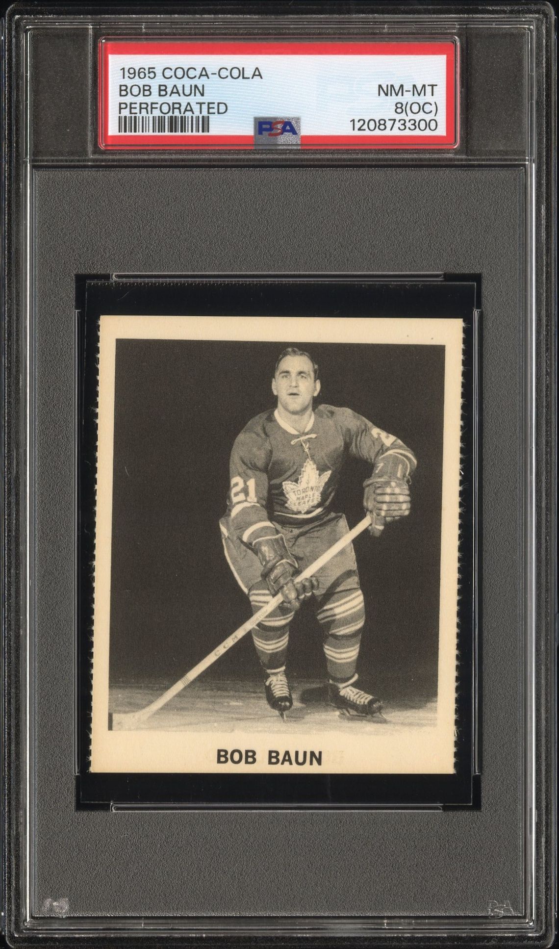 1965 Coca-Cola Bob Baun (Perforated) Nm-Mt 8 (Oc) front