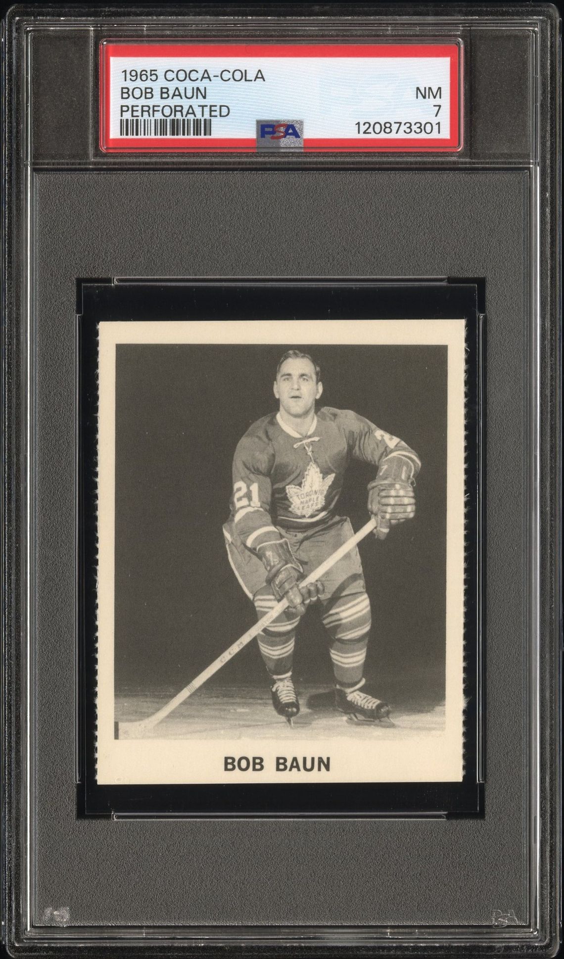 1965 Coca-Cola Bob Baun (Perforated) Nm 7 front