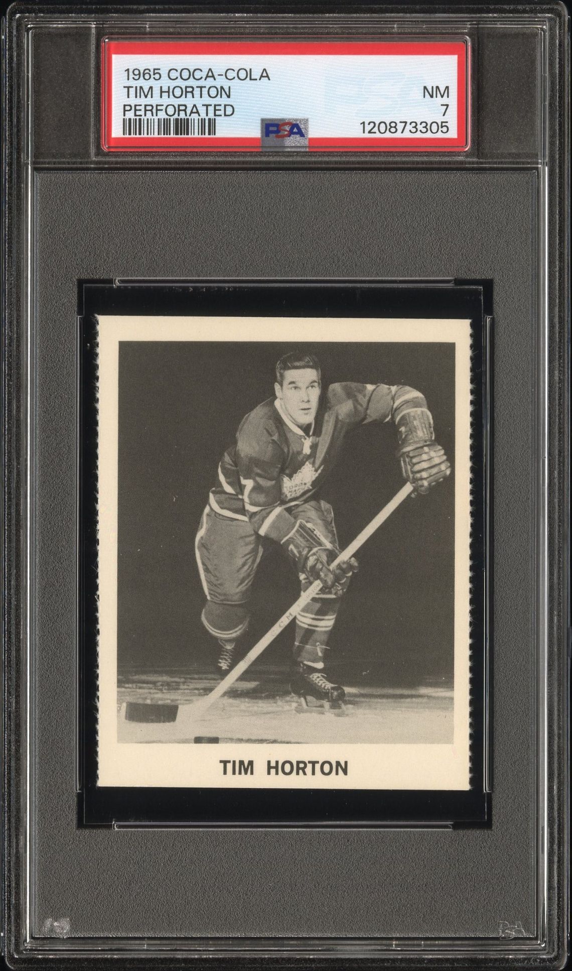 1965 Coca-Cola Tim Horton (Perforated) Nm 7 front