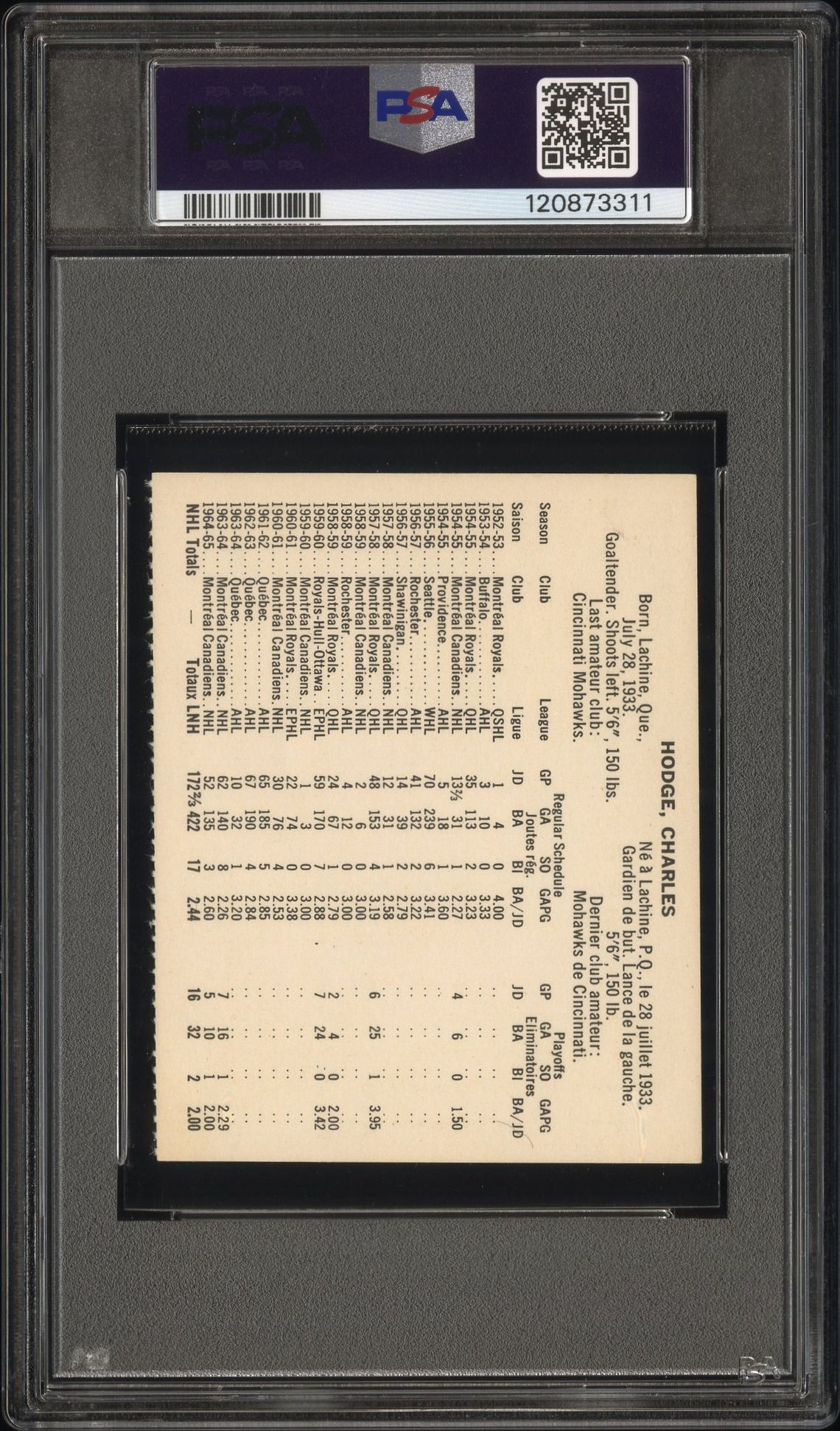 1965 Coca-Cola Charlie Hodge (Perforated) Vg-Ex 4 back