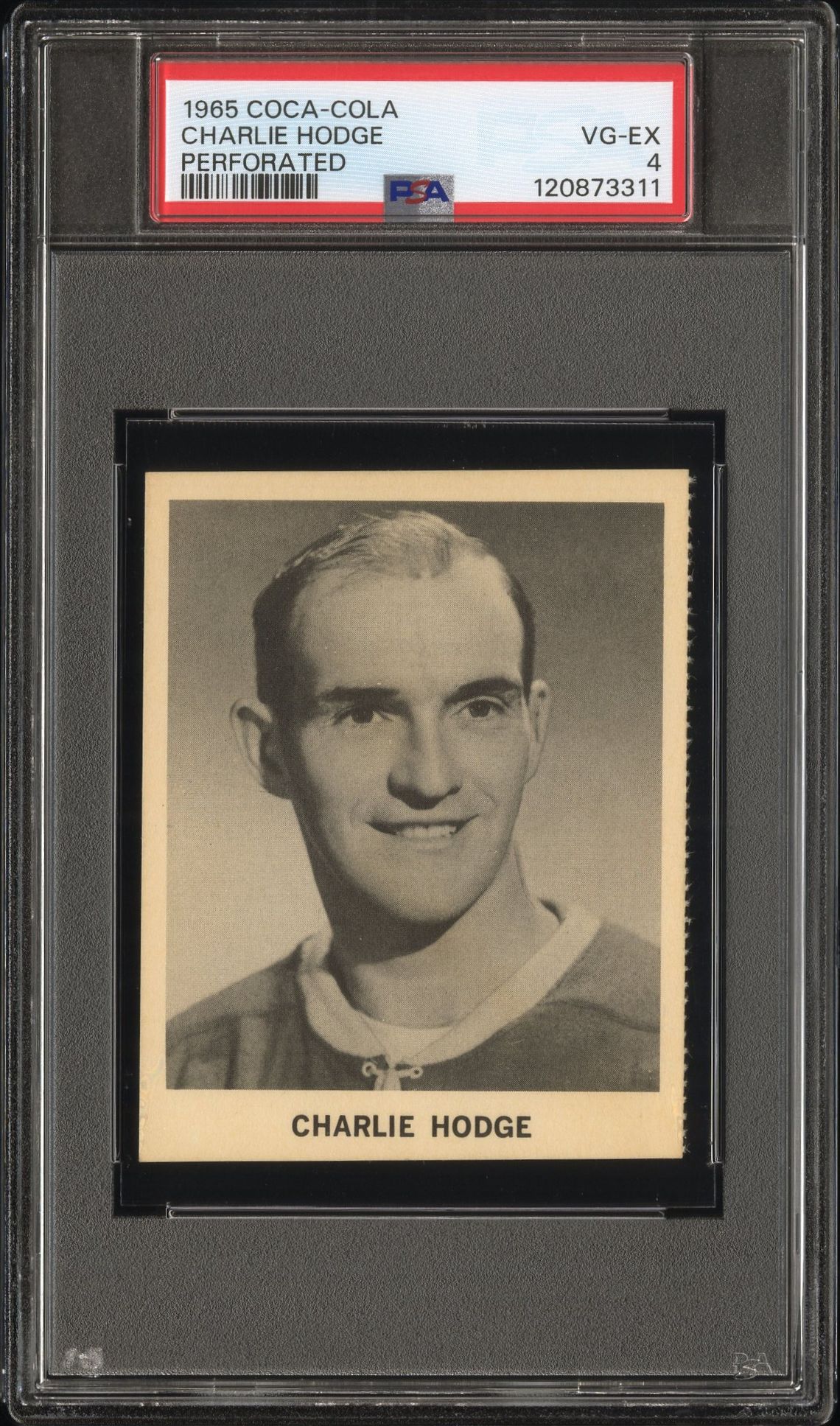1965 Coca-Cola Charlie Hodge (Perforated) Vg-Ex 4 front
