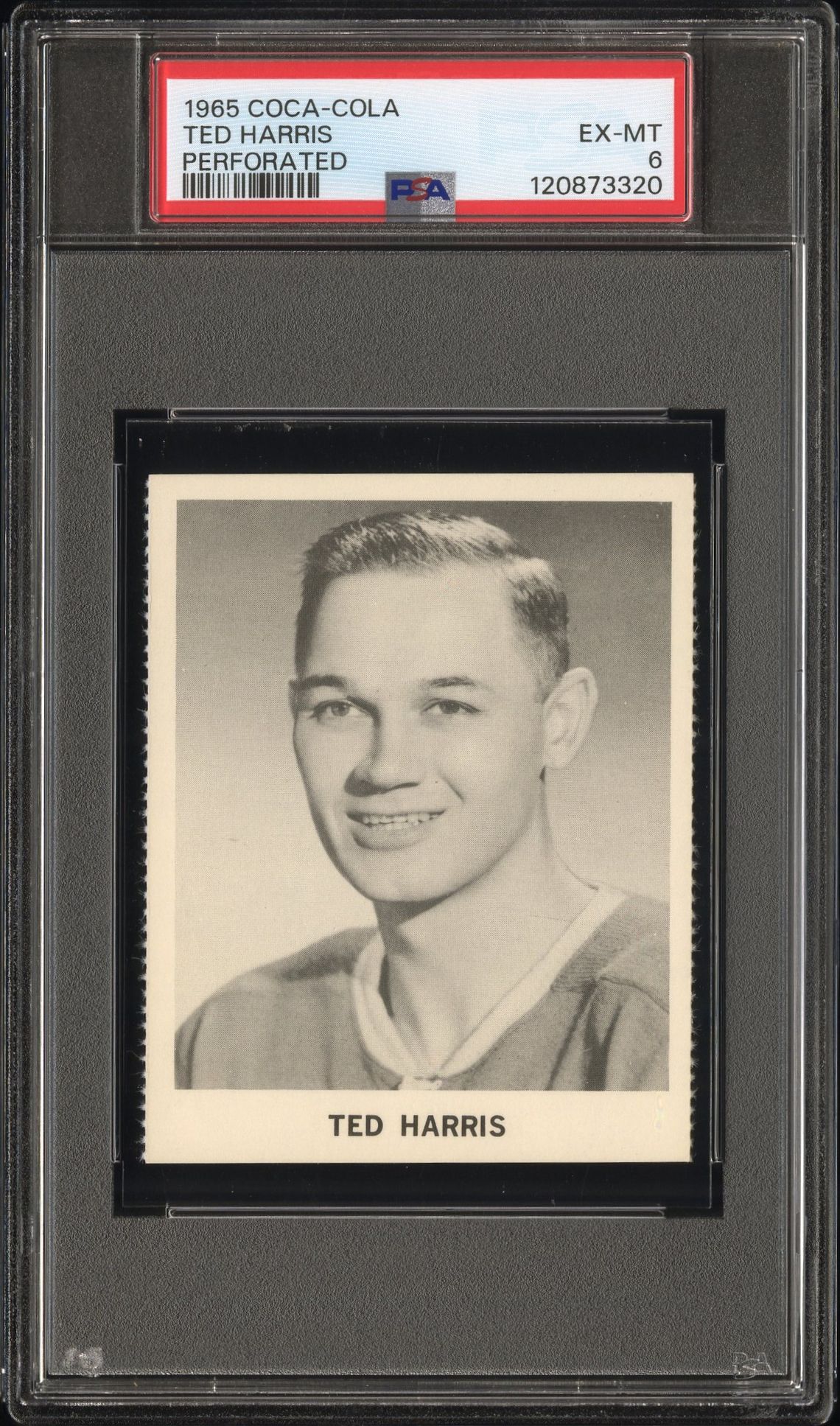 1965 Coca-Cola Ted Harris (Perforated) Ex-Mt 6 front