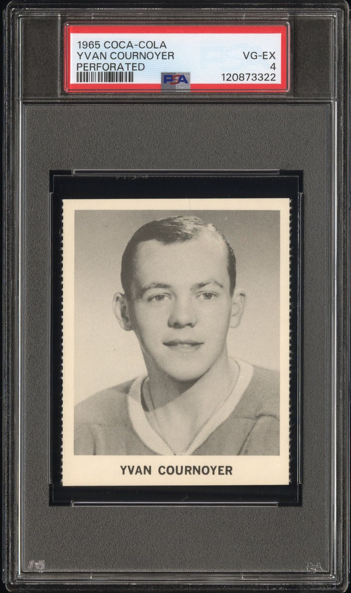 1965 Coca-Cola Yvan Cournoyer (Perforated) Vg-Ex 4 front