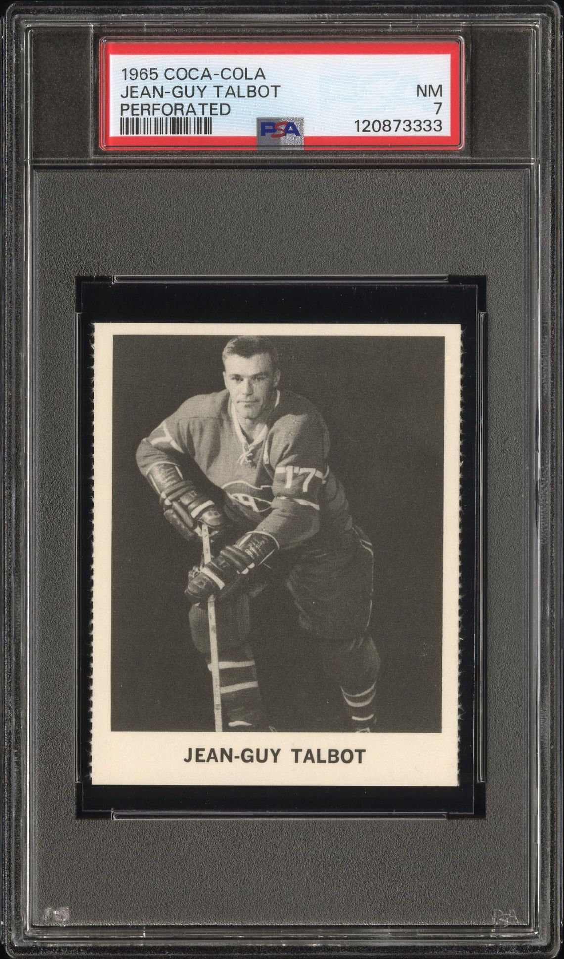 1965 Coca-Cola Jean-Guy Talbot (Perforated) Nm 7 front