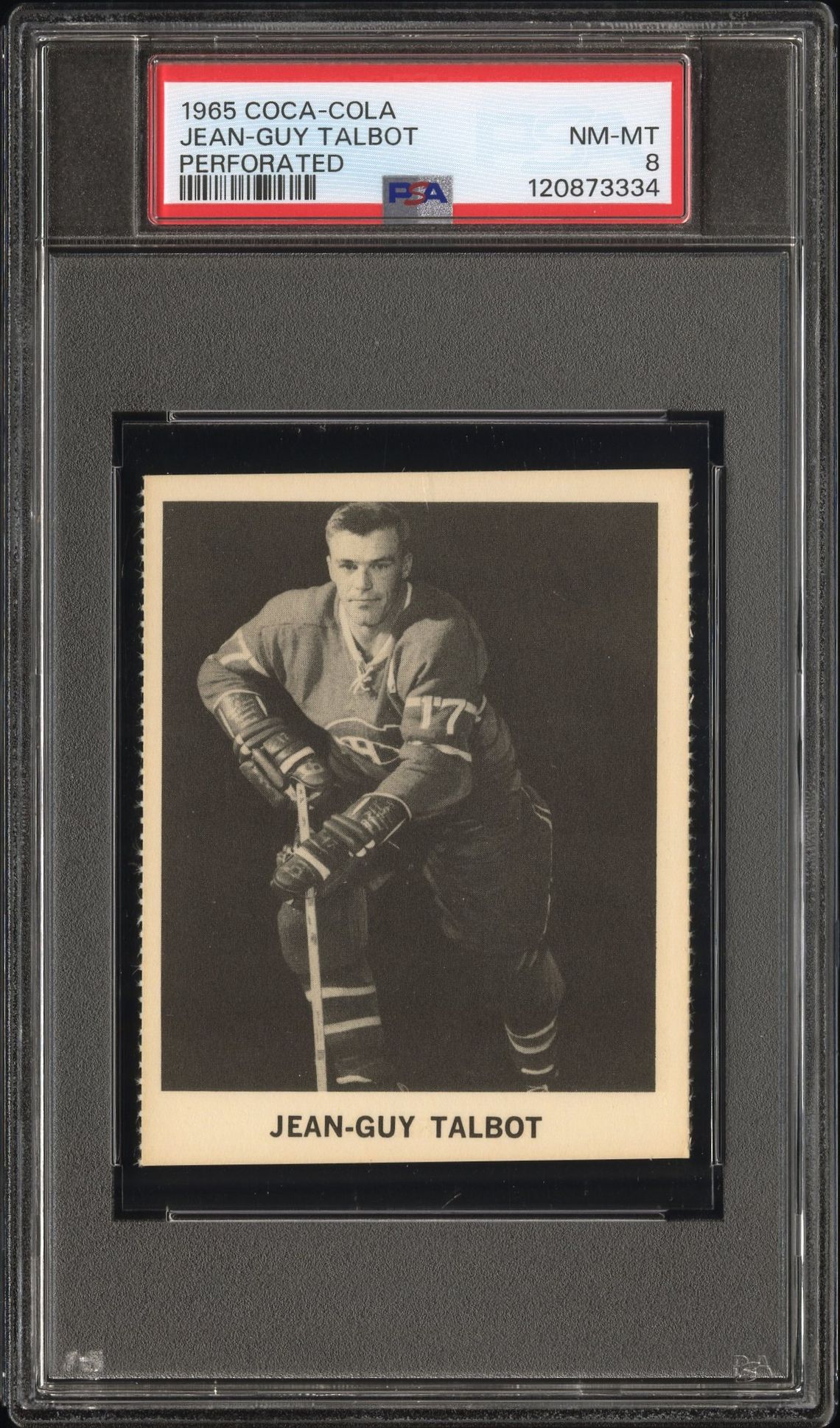 1965 Coca-Cola Jean-Guy Talbot (Perforated) Nm-Mt 8 front