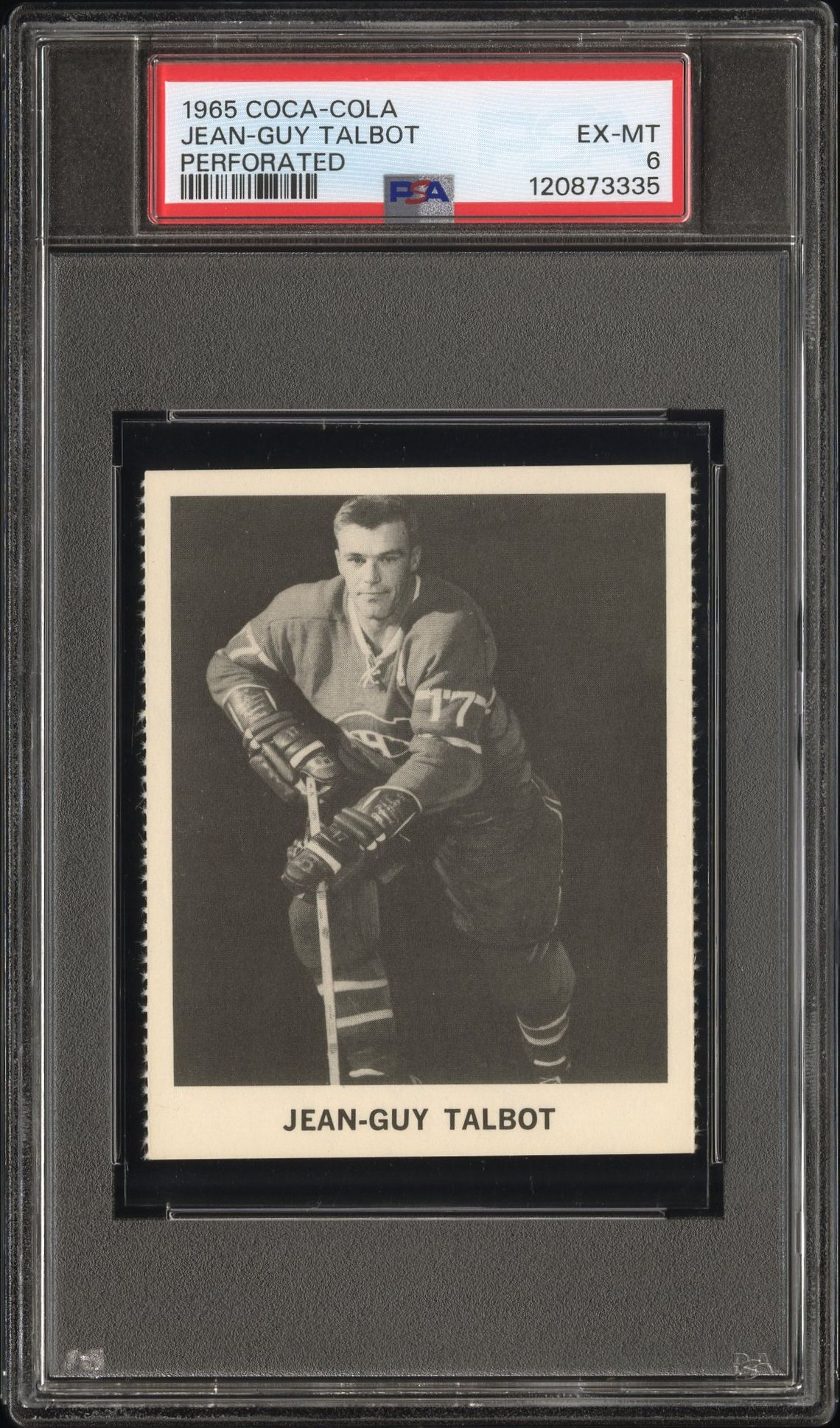 1965 Coca-Cola Jean-Guy Talbot (Perforated) Ex-Mt 6 front