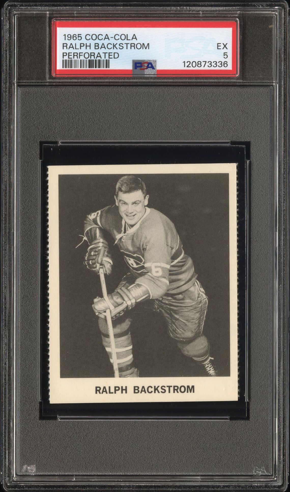 1965 Coca-Cola Ralph Backstrom (Perforated) Ex 5 front