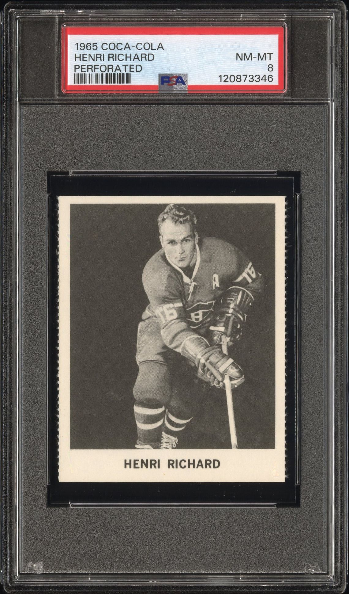 1965 Coca-Cola Henri Richard (Perforated) Nm-Mt 8 front