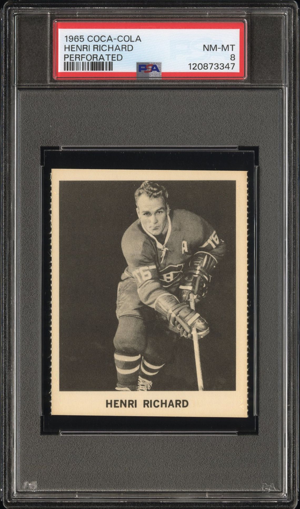 1965 Coca-Cola Henri Richard (Perforated) Nm-Mt 8 front