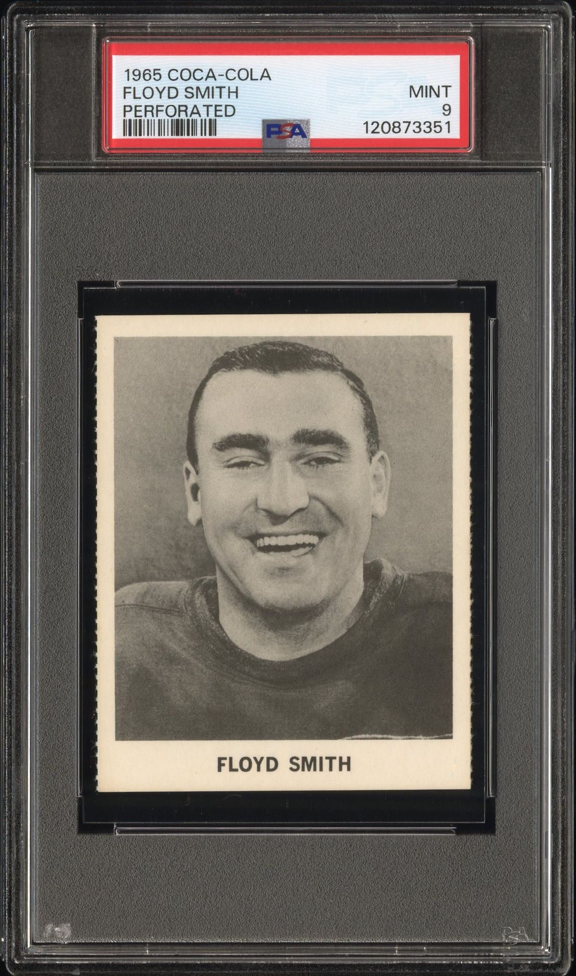 1965 Coca-Cola Floyd Smith (Perforated) Mint 9 front