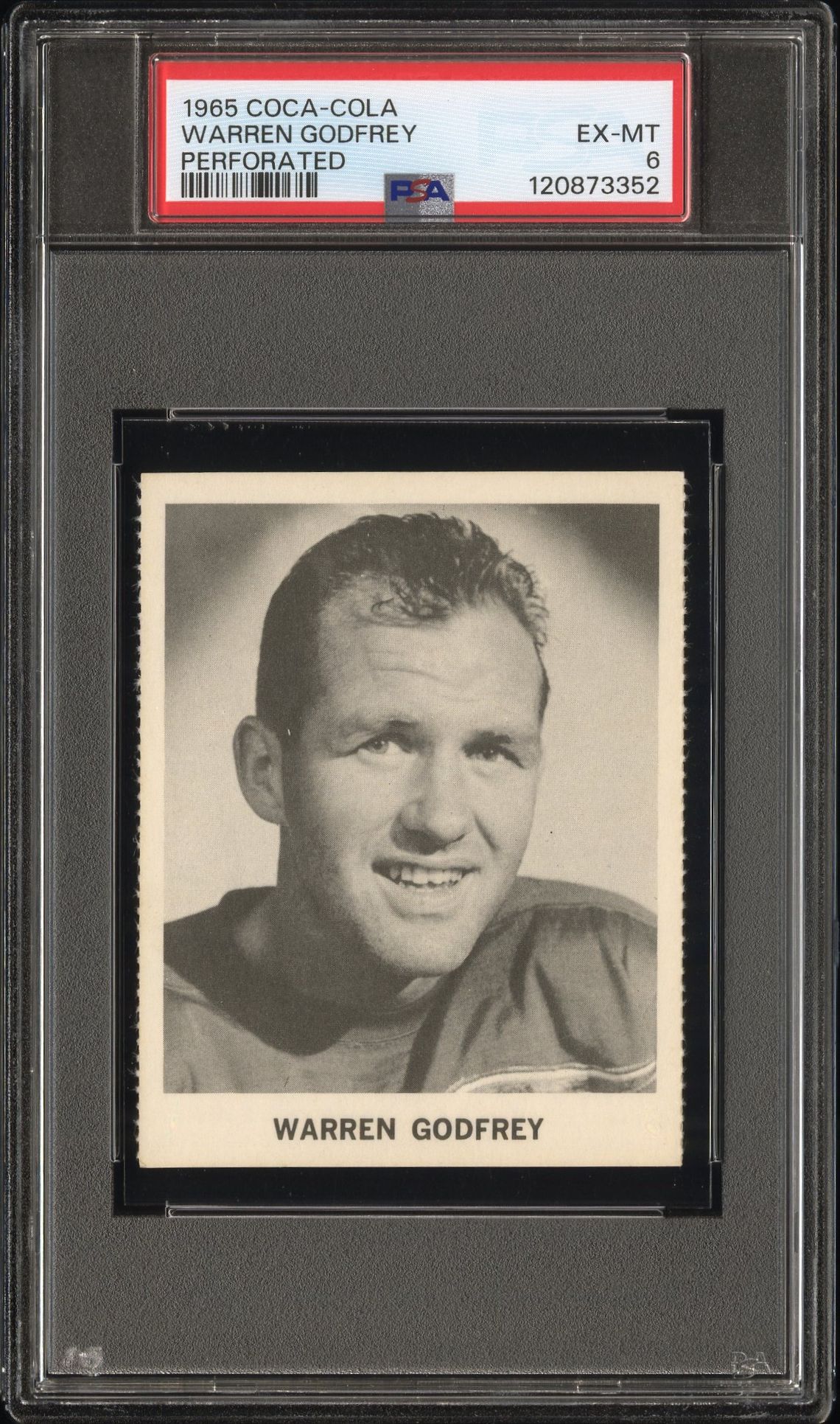 1965 Coca-Cola Warren Godfrey (Perforated) Ex-Mt 6 front