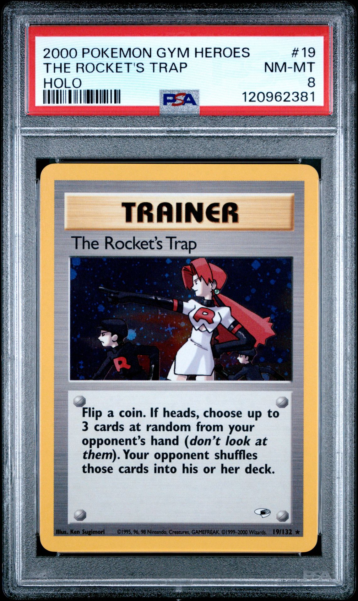 2000 Pokemon Gym Heroes The Rocket's Trap #19 (Holo) Nm-Mt 8 front