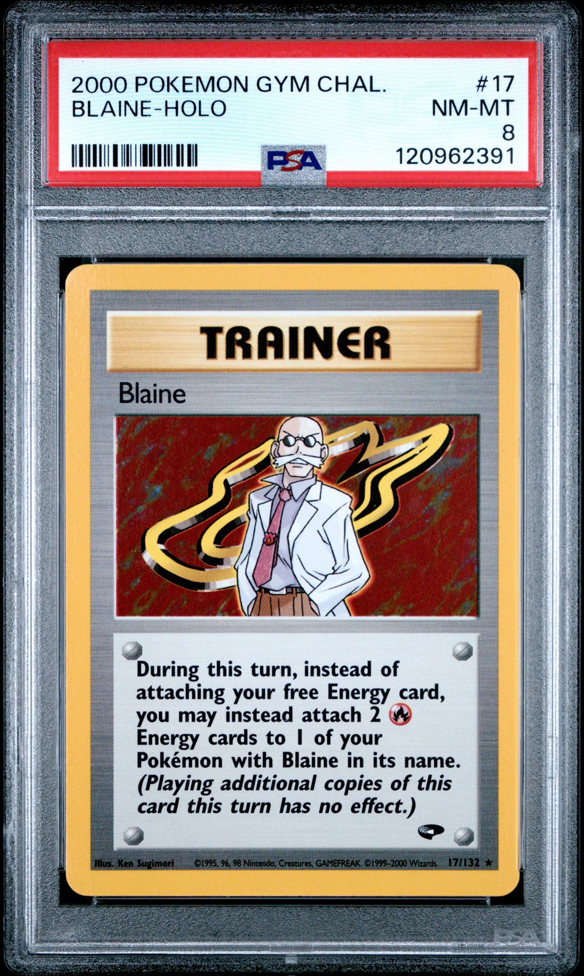 2000 Pokemon Gym Challenge Blaine-Holo #17 Nm-Mt 8 front